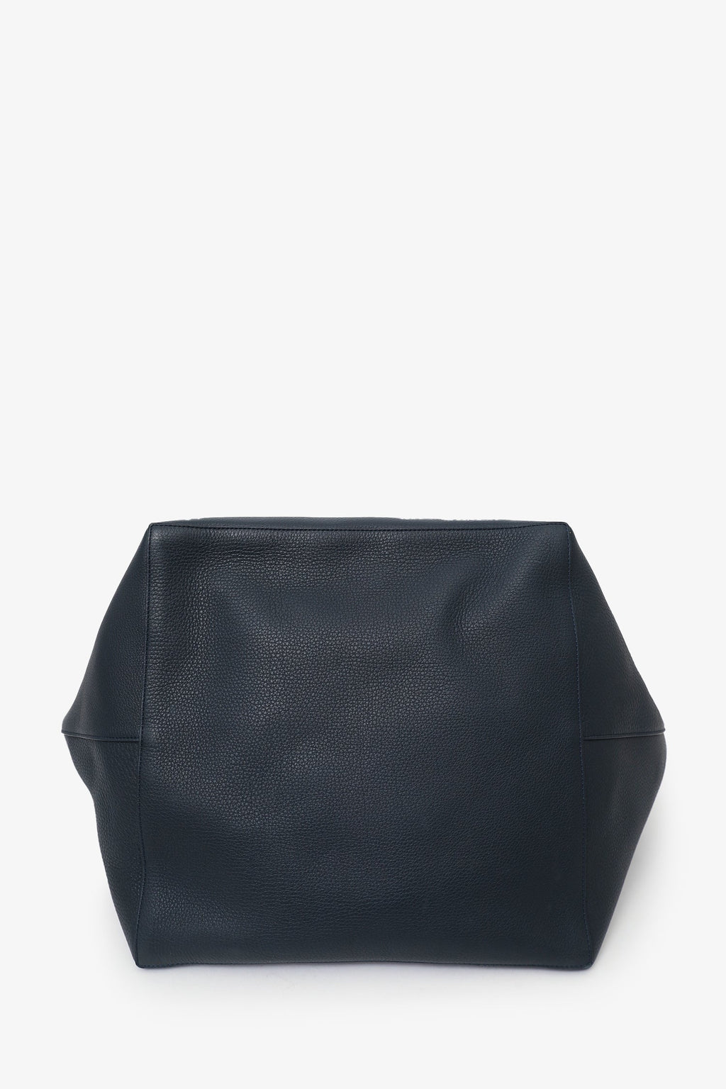 The Row Dark Grey Leather XL Park Tote Bag With Pouch