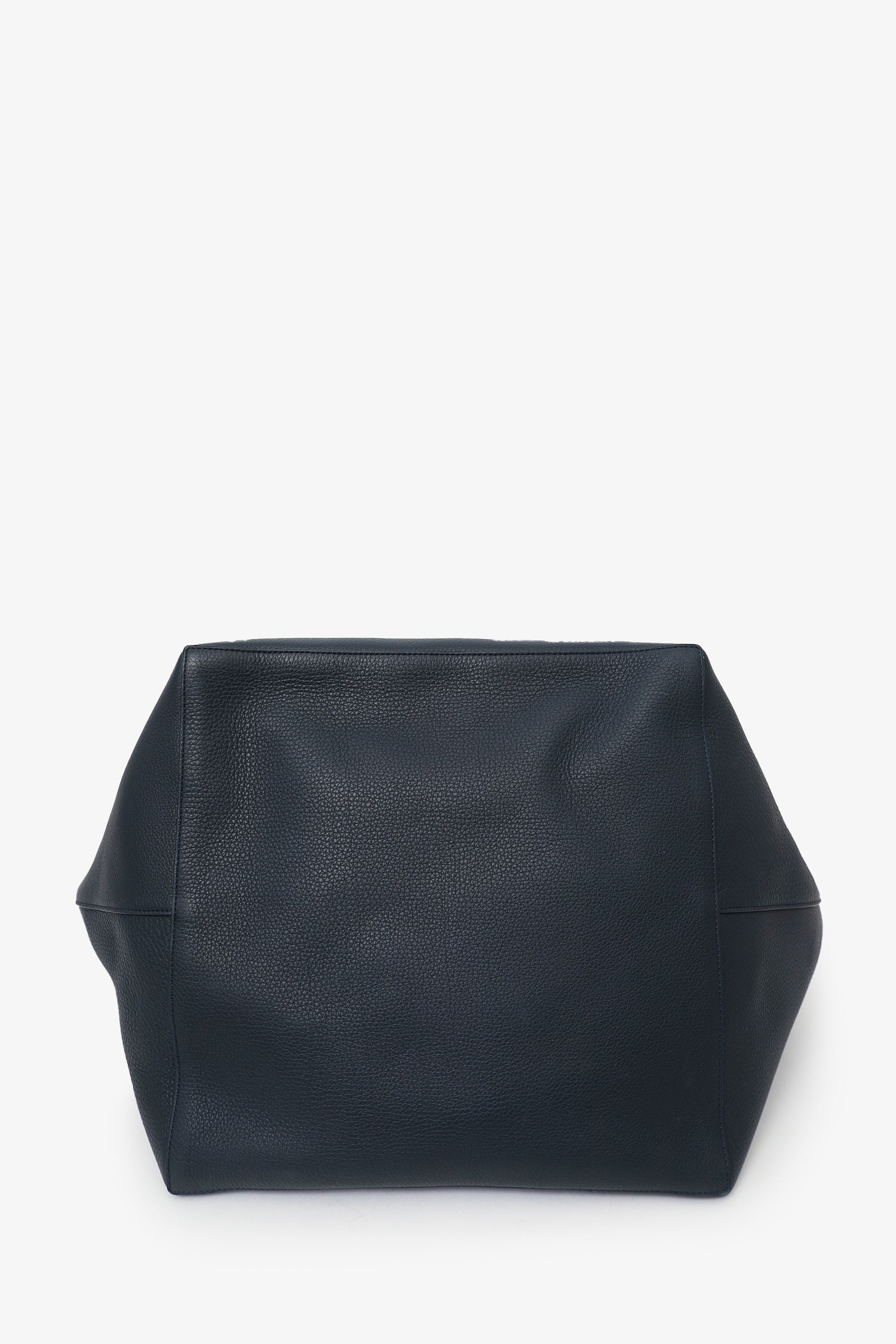 The Row Dark Grey Leather XL Park Tote Bag With Pouch
