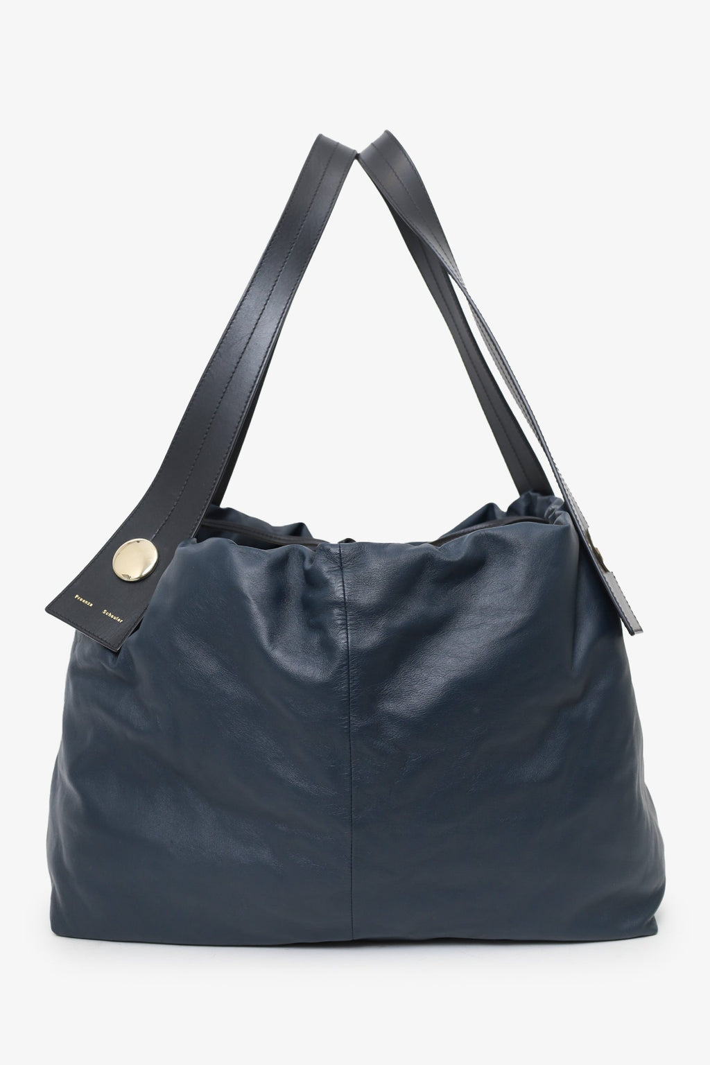 Proenza Schouler Navy Leather Puffy Napa Tote Bag