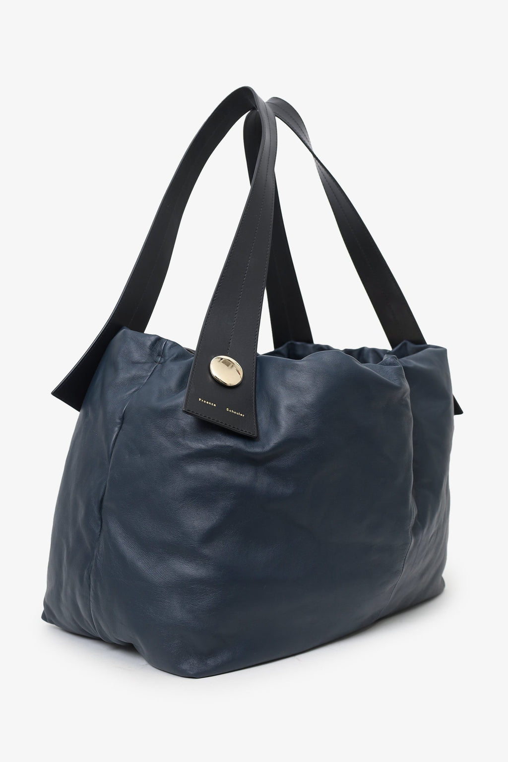 Proenza Schouler Navy Leather Puffy Napa Tote Bag