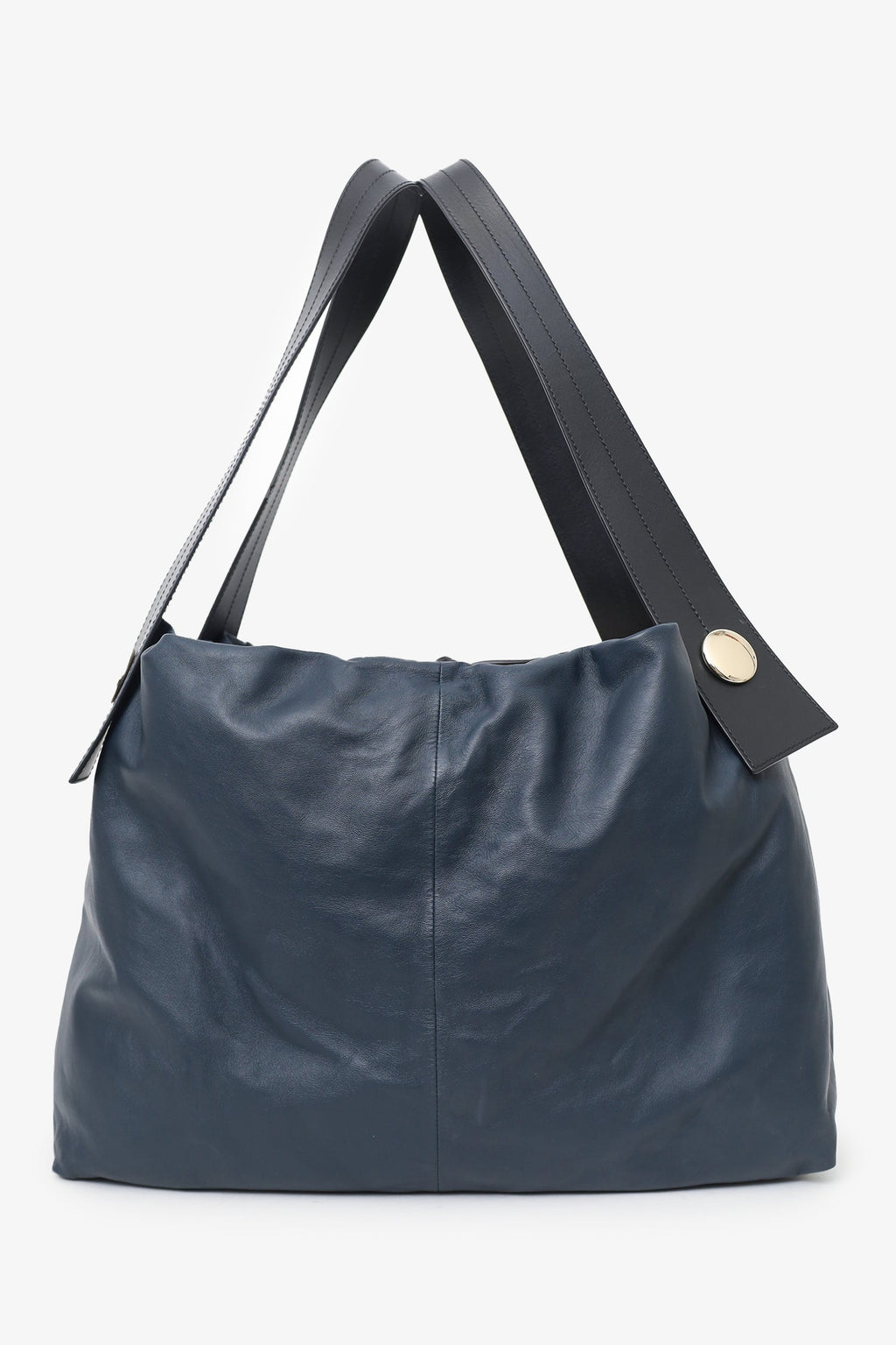 Proenza Schouler Navy Leather Puffy Napa Tote Bag