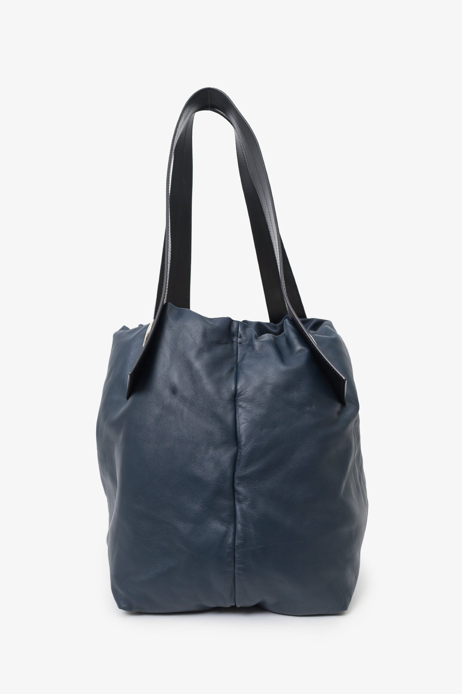 Proenza Schouler Navy Leather Puffy Napa Tote Bag