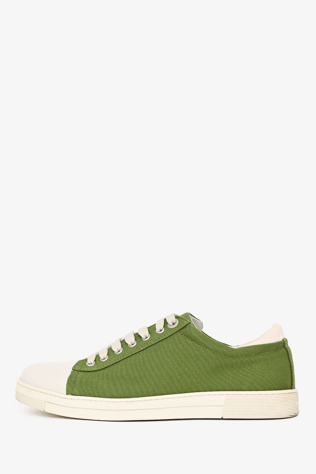Salvatore Ferragamo Green/White Low Top Sneakers Size 7