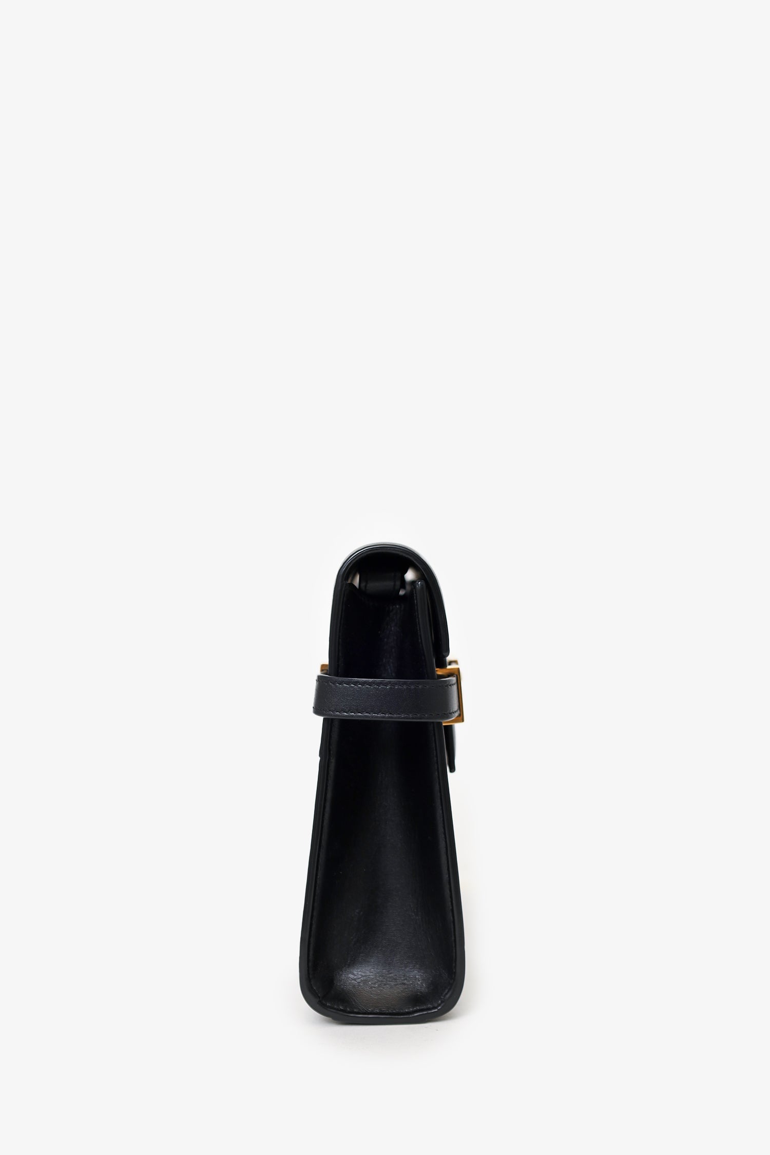 Saint Laurent Black Leather Small Manhattan Bag