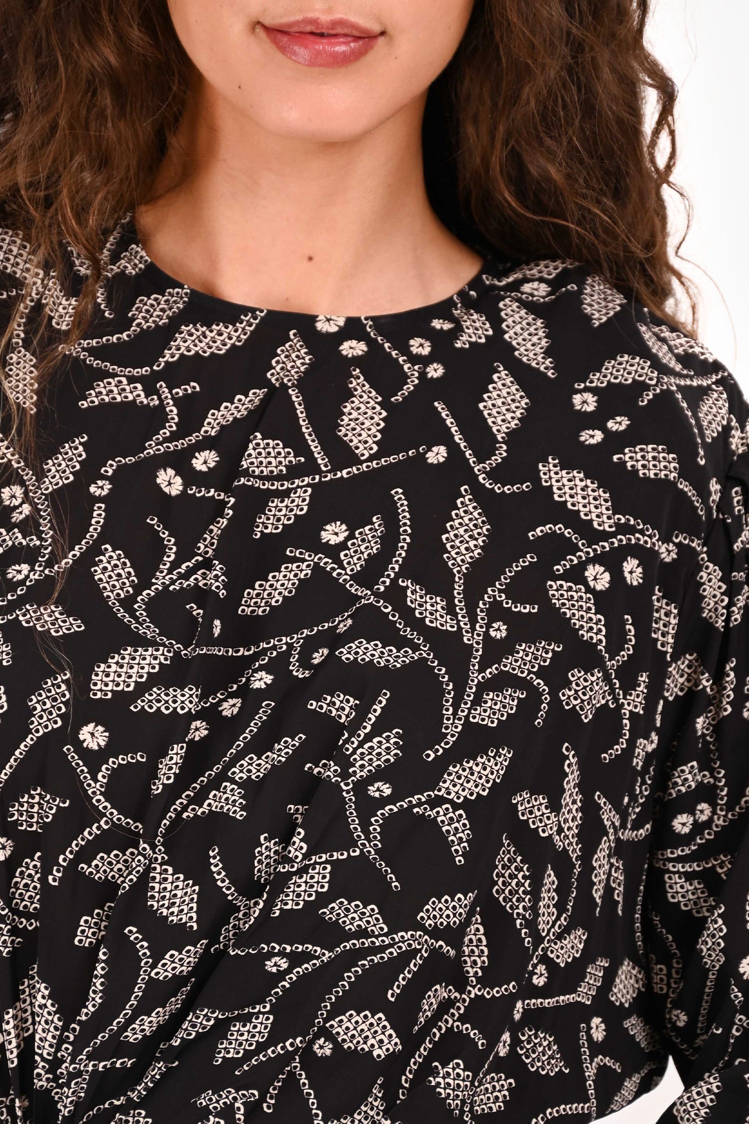 Isabel Marant Etoile Black/White Floral Printed Shoulder Padded Dress Size 40