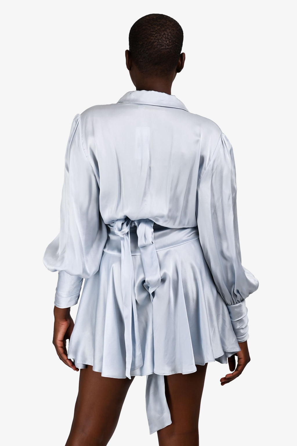 Zimmermann Blue Silk Mini Wrap Dress Size 3