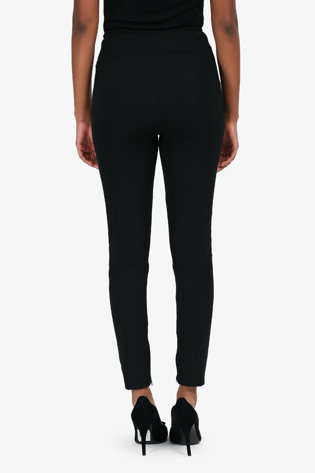 Prada Black Slim Zip Ankle Trousers Size 36