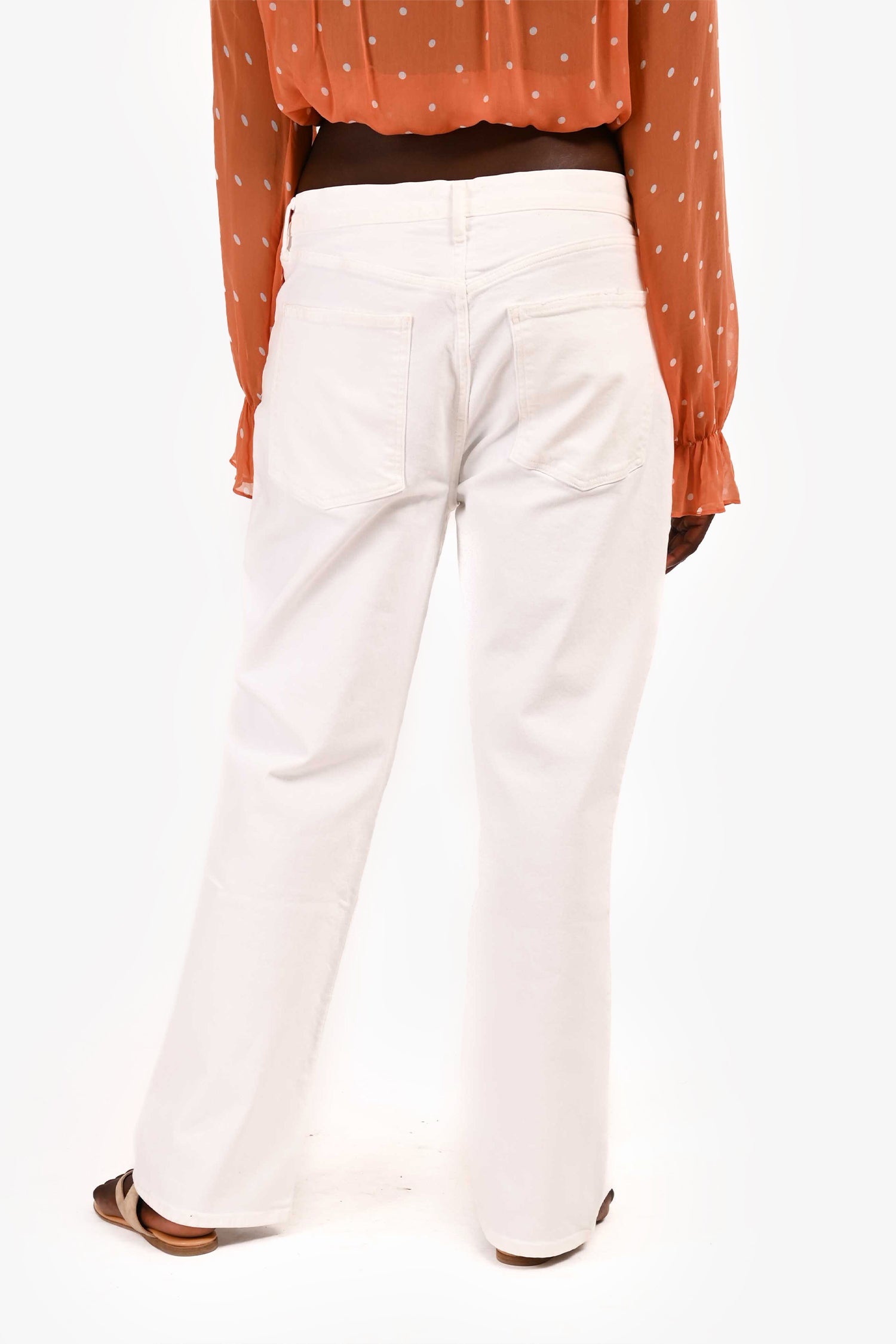 Agolde White Straight Leg Denim Size 33