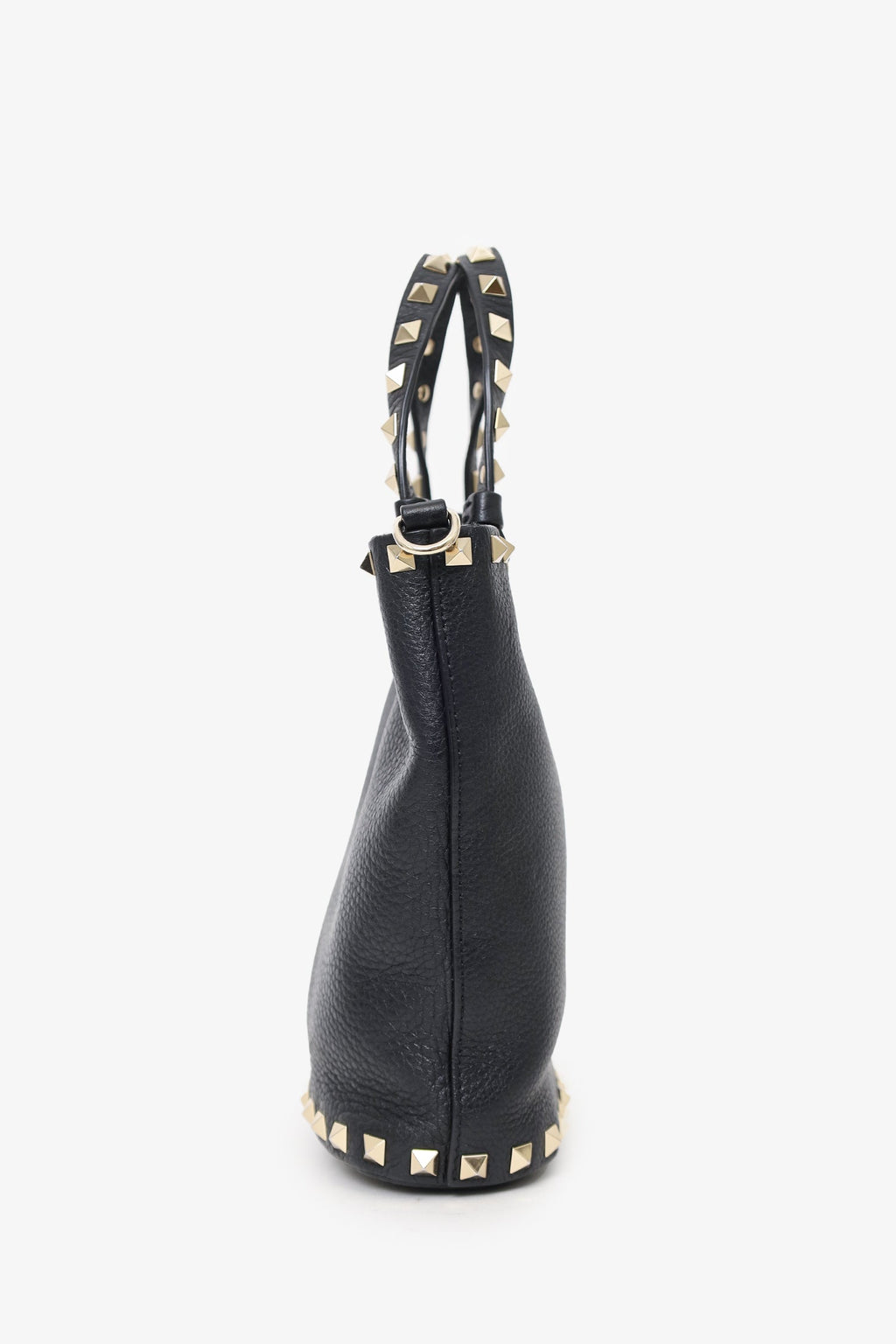 Valentino Black Rockstud Mini Bucket Bag