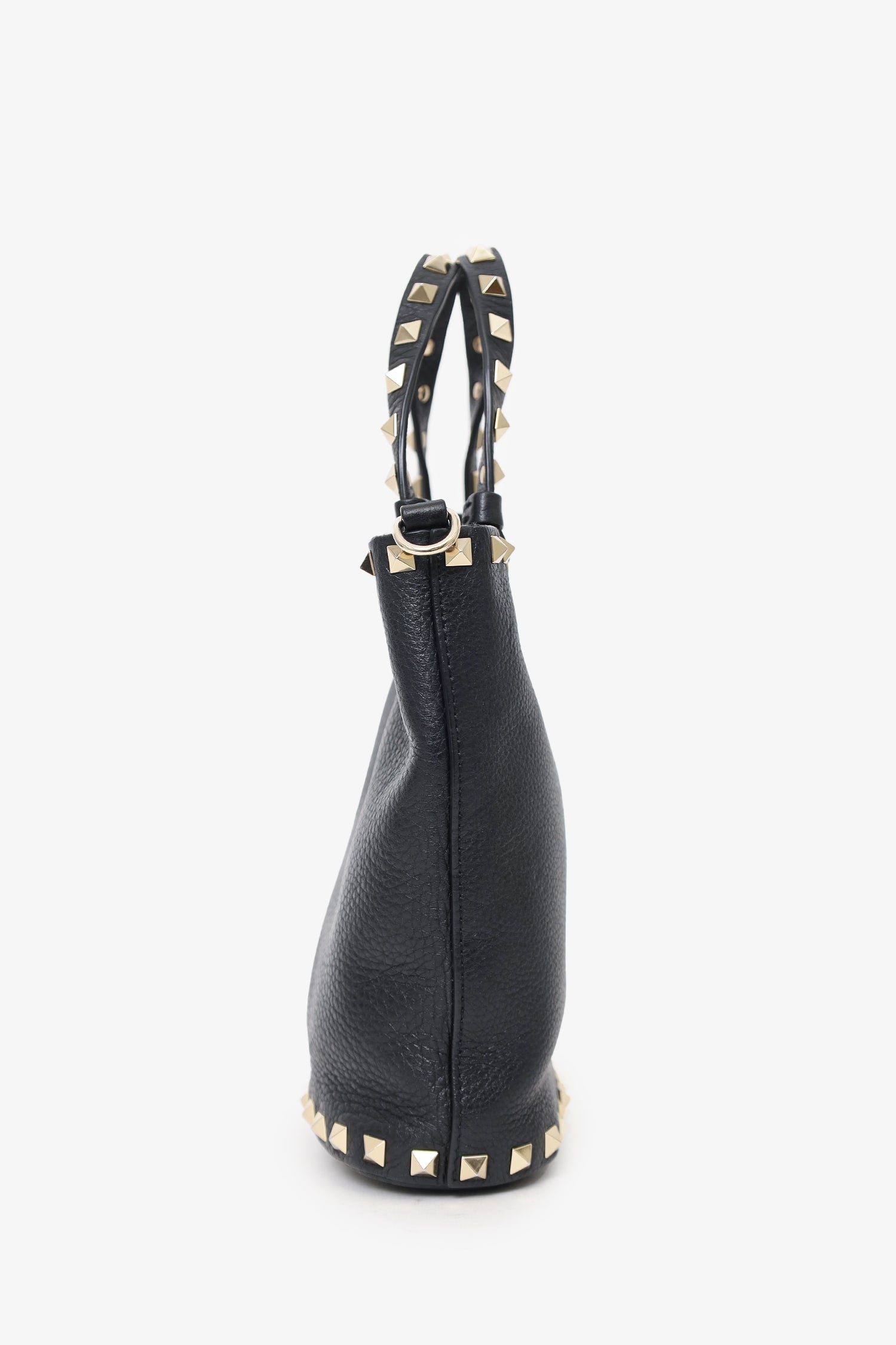 Valentino Black Rockstud Mini Bucket Bag