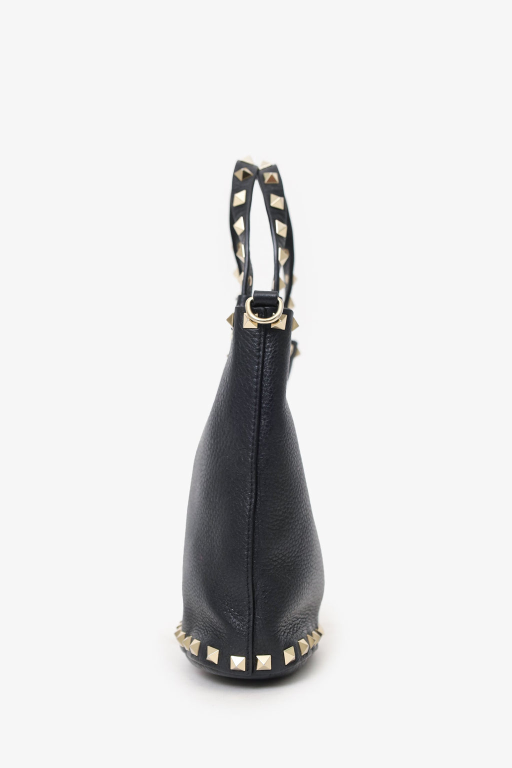 Valentino Black Rockstud Mini Bucket Bag