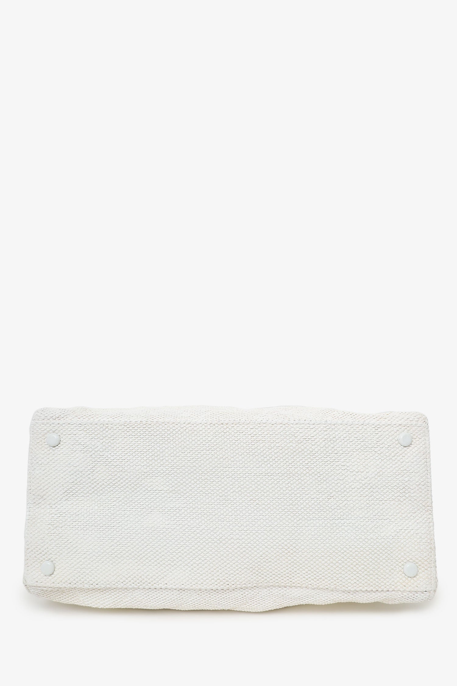 Pre-Loved Chanel™ 2000-02 White Raffia Chain Beach Tote With Pouches