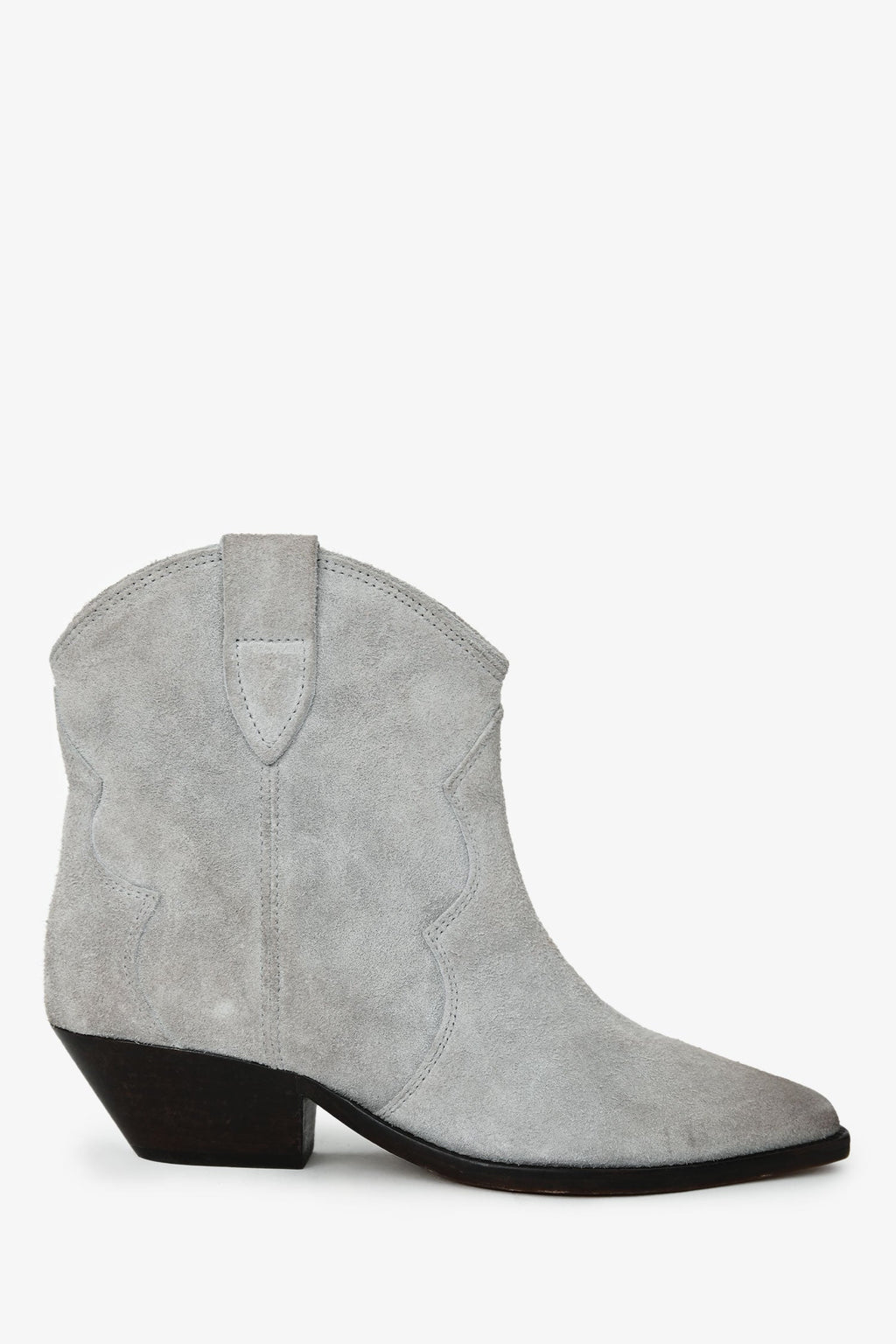 Isabel Marant Grey Suede Western Ankle Boots Size 38
