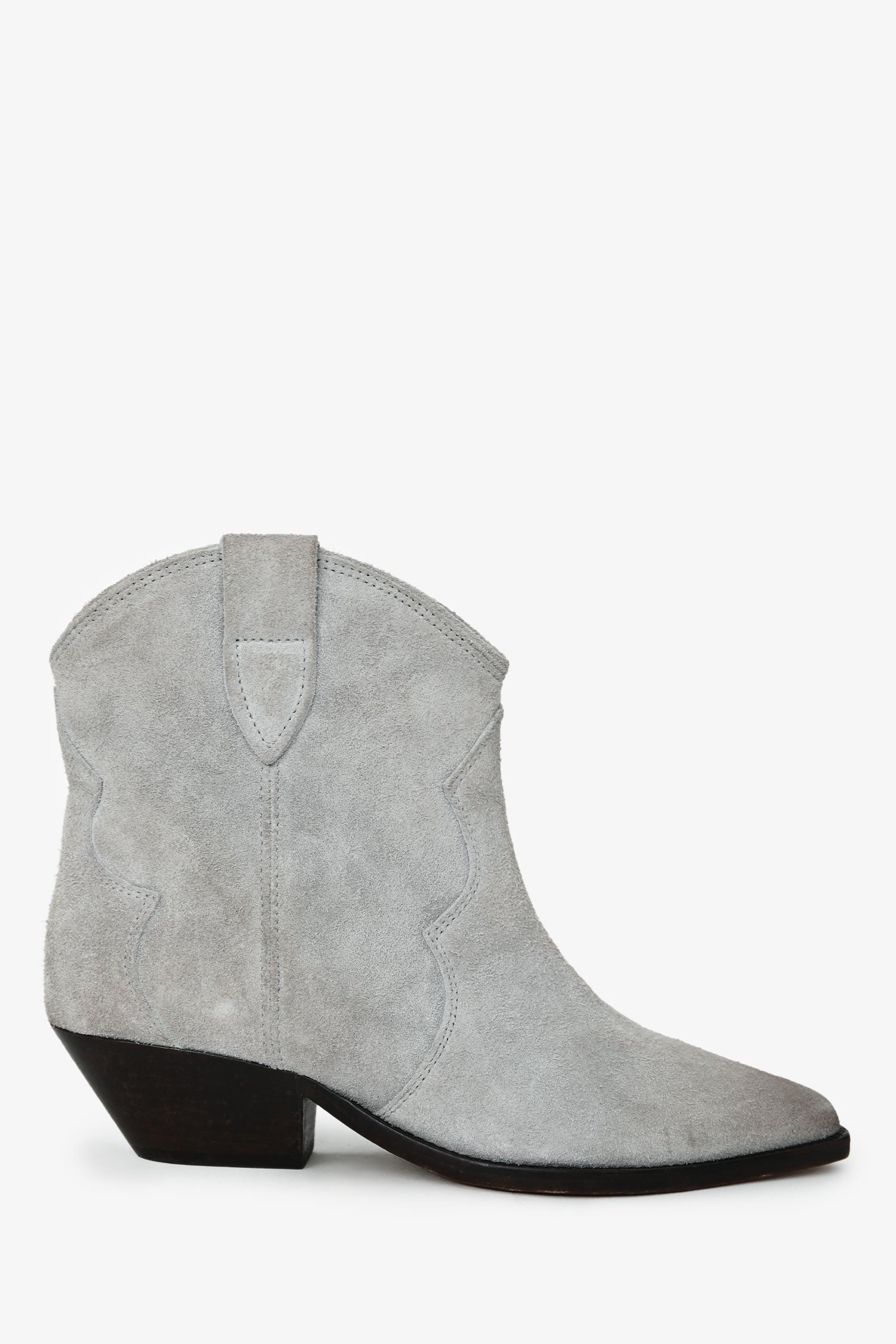 Isabel Marant Grey Suede Western Ankle Boots Size 38