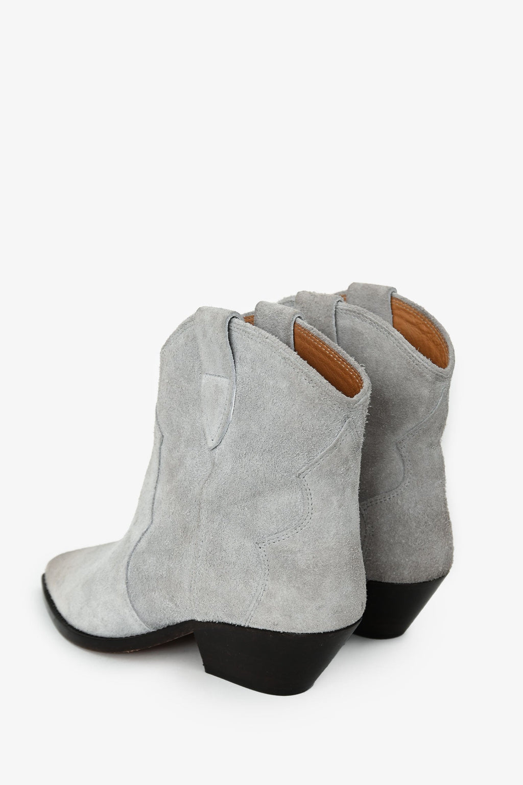 Isabel Marant Grey Suede Western Ankle Boots Size 38