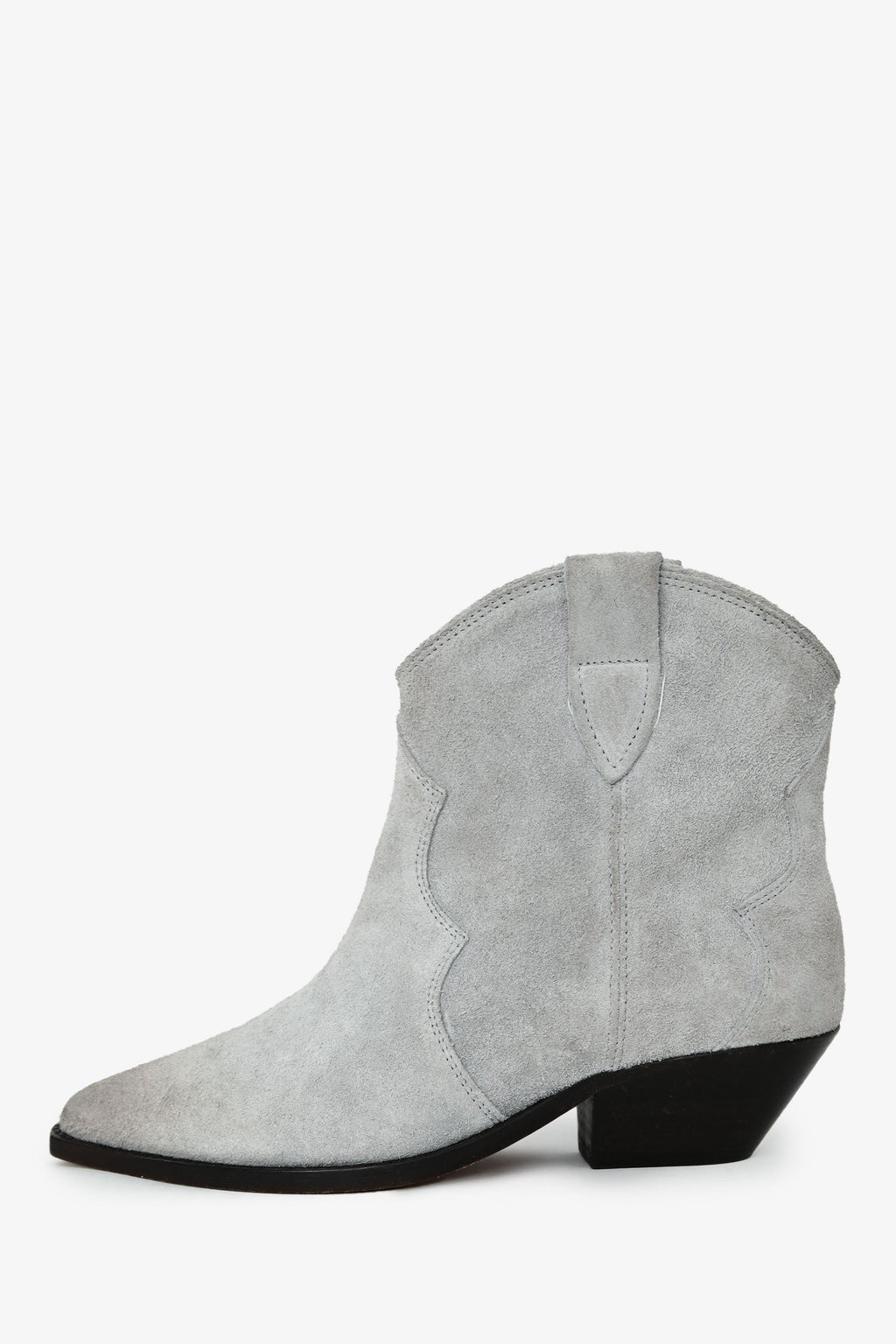 Isabel Marant Grey Suede Western Ankle Boots Size 38