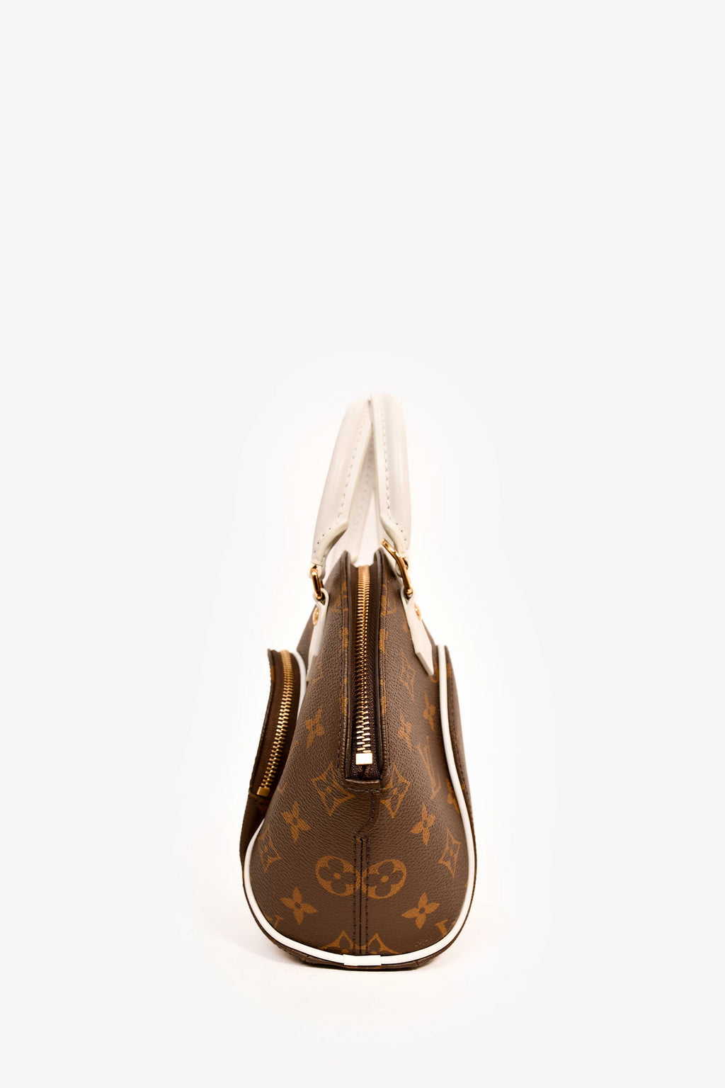 Louis Vuitton Monogram White Accent Leather 'Elipse BB' Top Handle with Strap