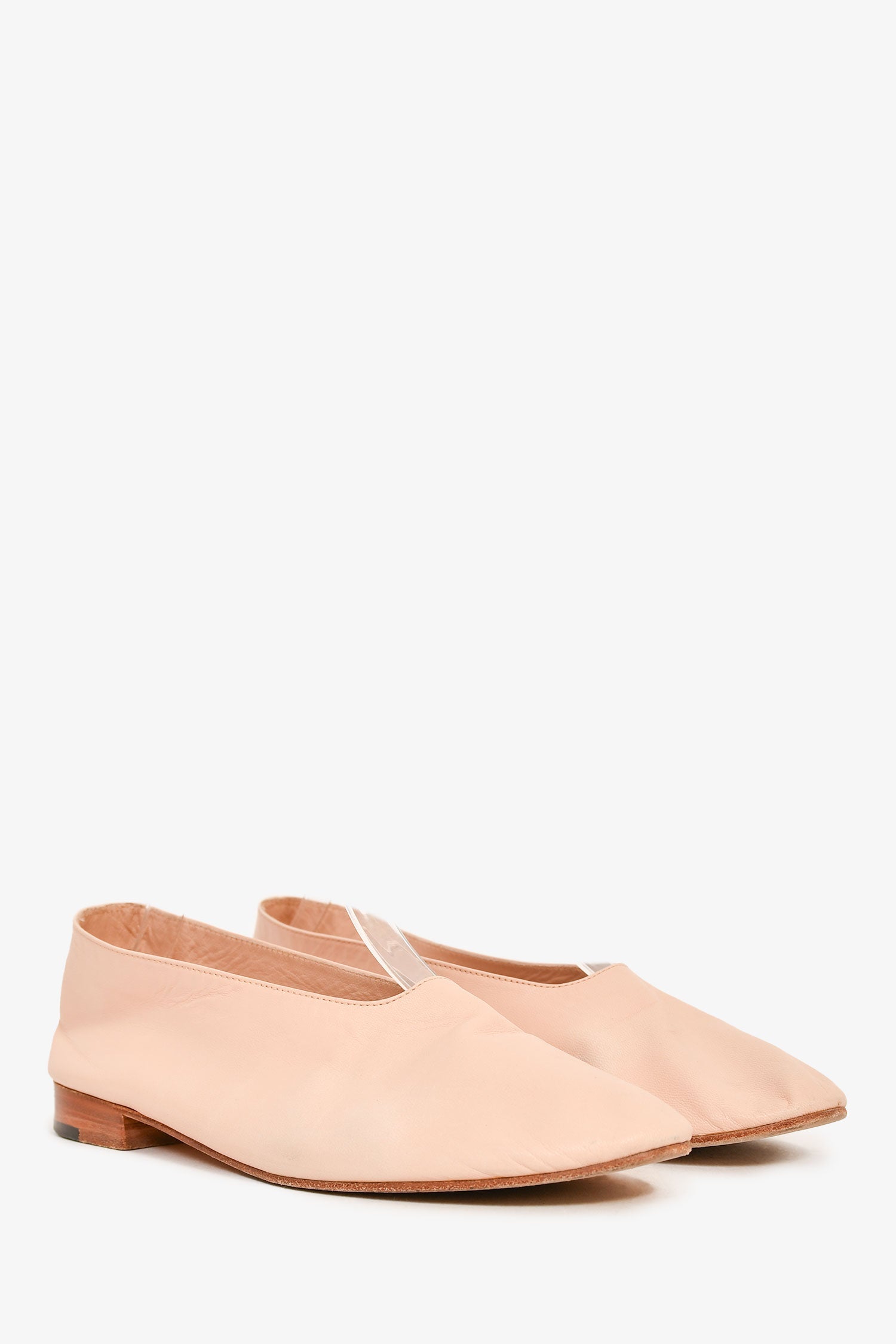 Martianiano Nude Leather Ballet Flats Size 38.5