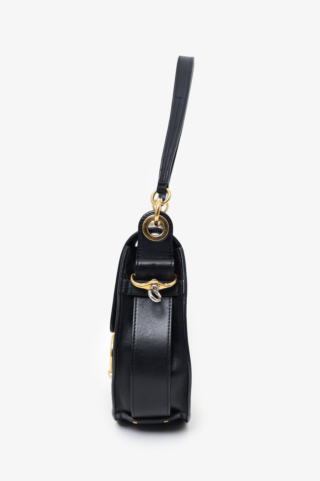 Chloé Black Leather Large Tess Camera Bag