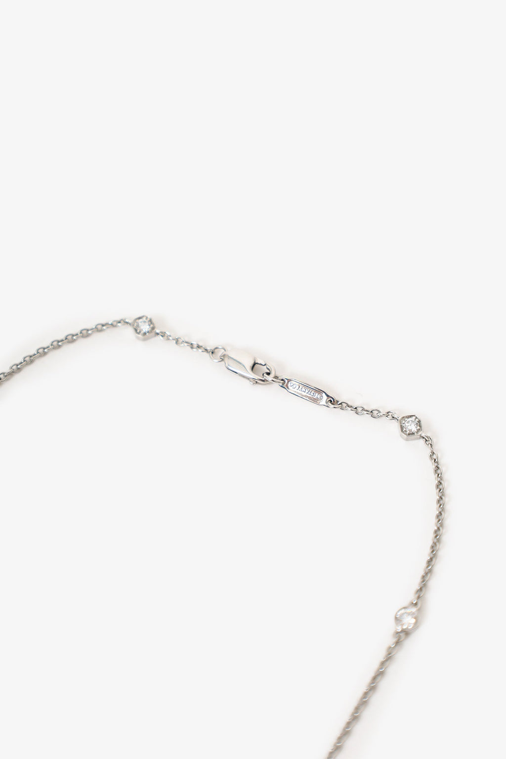 Tiffany & Co. Platinum Diamond Emerald Victoria Key Pendant on Diamond Station Chain