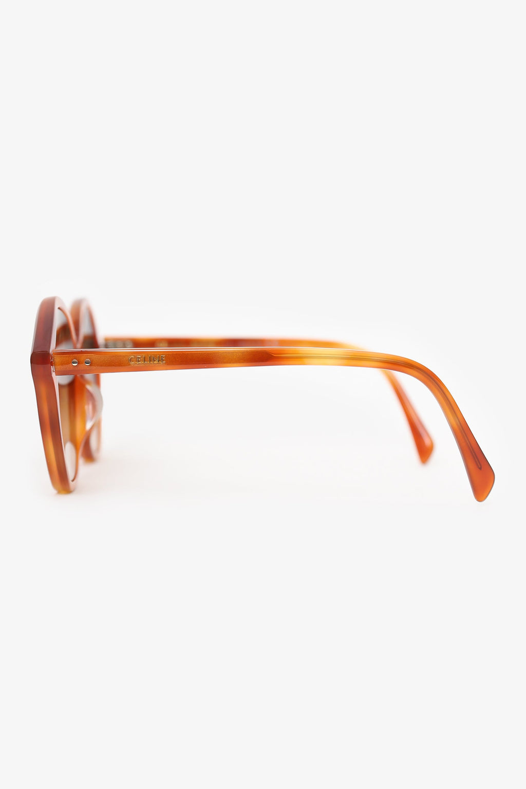 Celine Brown Frame Round Sunglasses