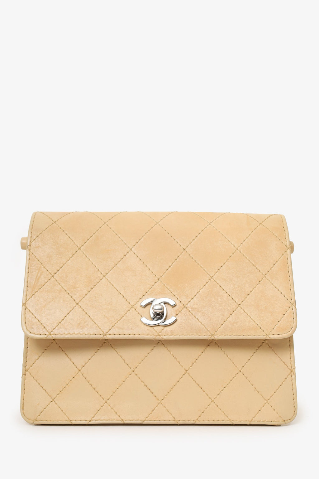 Pre-Loved Chanel™ Beige Quilted CC Shoulder Bag