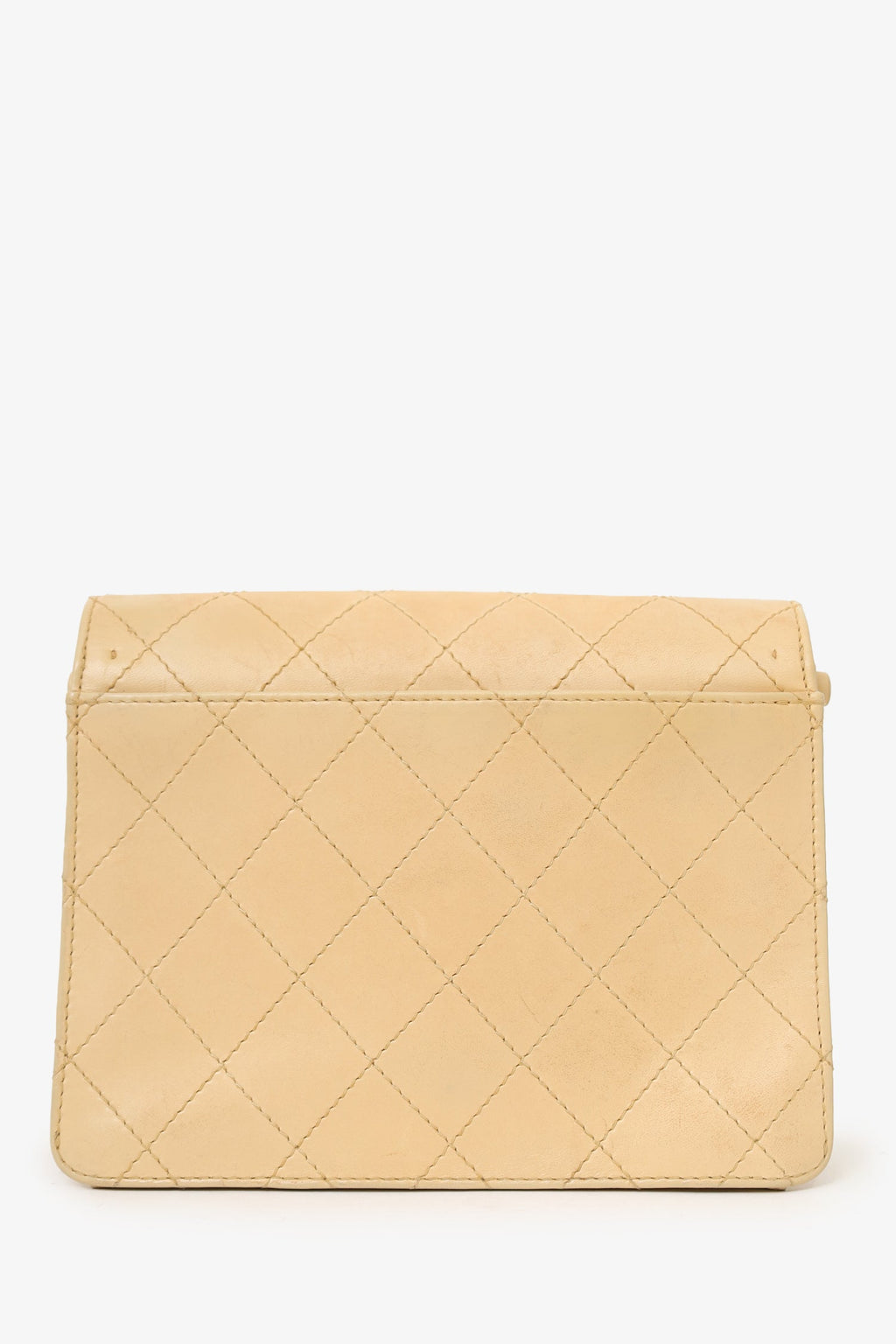 Pre-Loved Chanel™ Beige Quilted CC Shoulder Bag