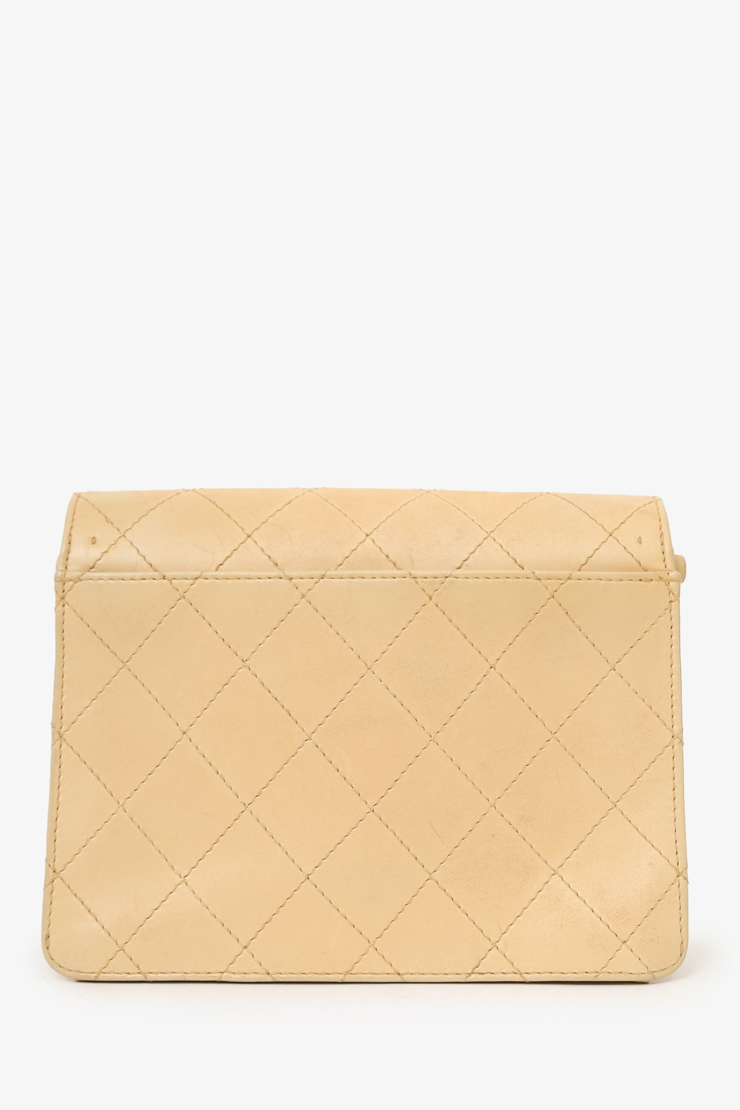 Pre-Loved Chanel™ Beige Quilted CC Shoulder Bag