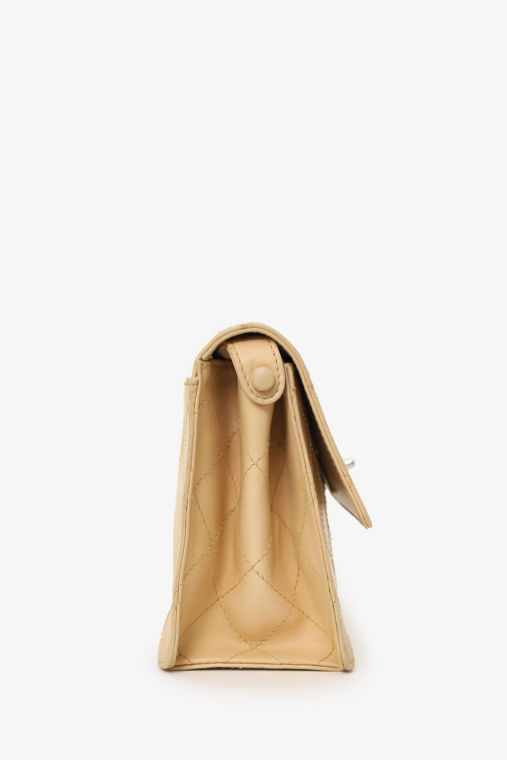 Pre-Loved Chanel™ Beige Quilted CC Shoulder Bag