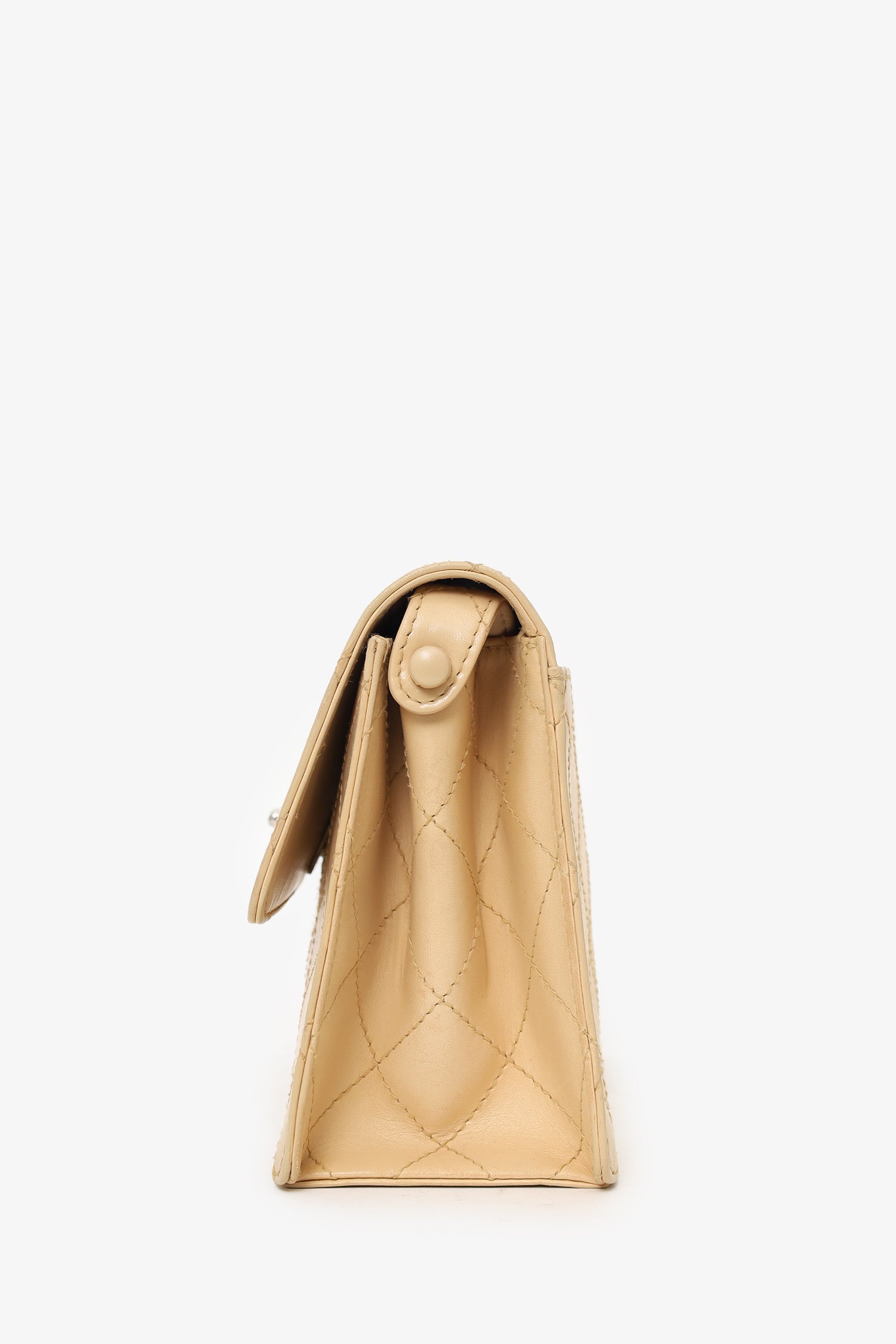 Pre-Loved Chanel™ Beige Quilted CC Shoulder Bag