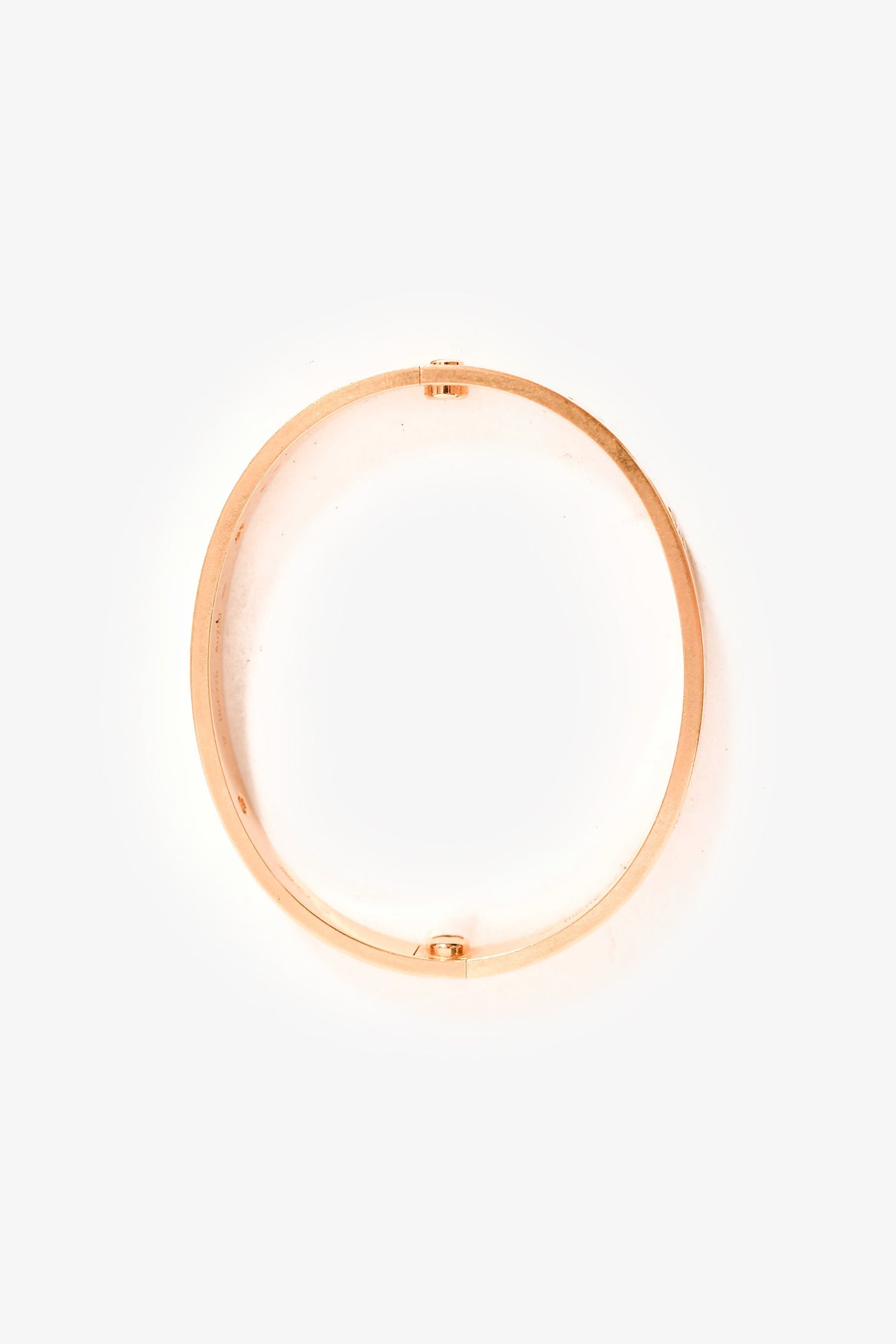 Cartier 18K Yellow Gold 4 Diamonds Medium Model Love Bracelet Size 17