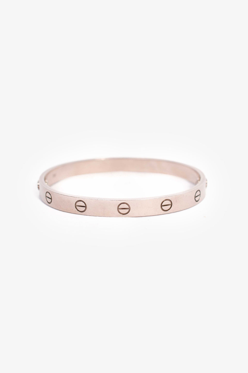 Cartier 18K White Gold Medium Model Love Bracelet Size 17