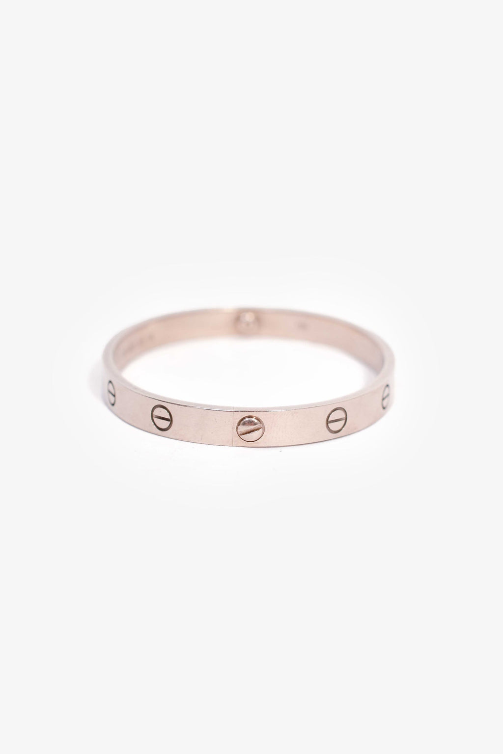 Cartier 18K White Gold Medium Model Love Bracelet Size 17