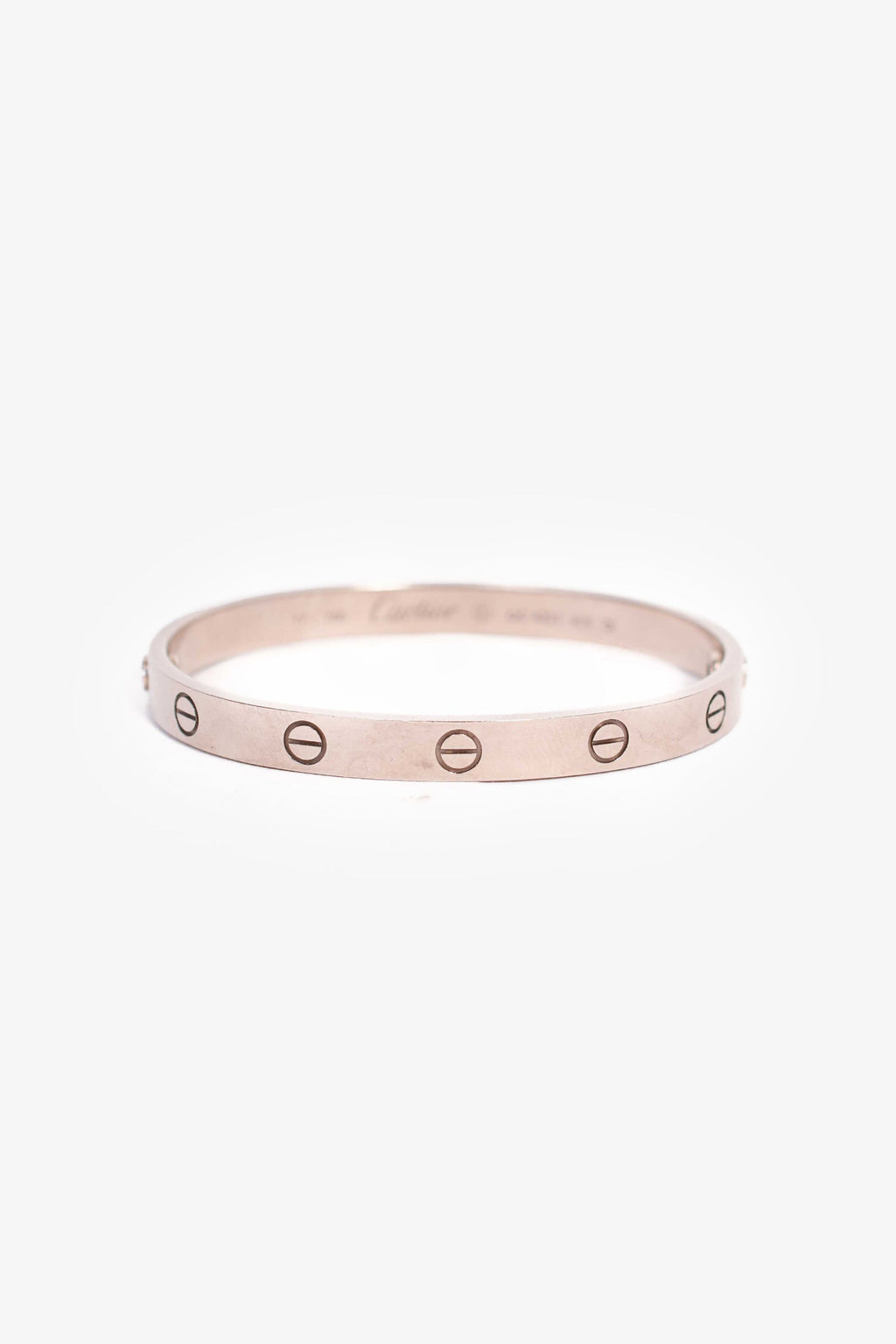 Cartier 18K White Gold Medium Model Love Bracelet Size 17