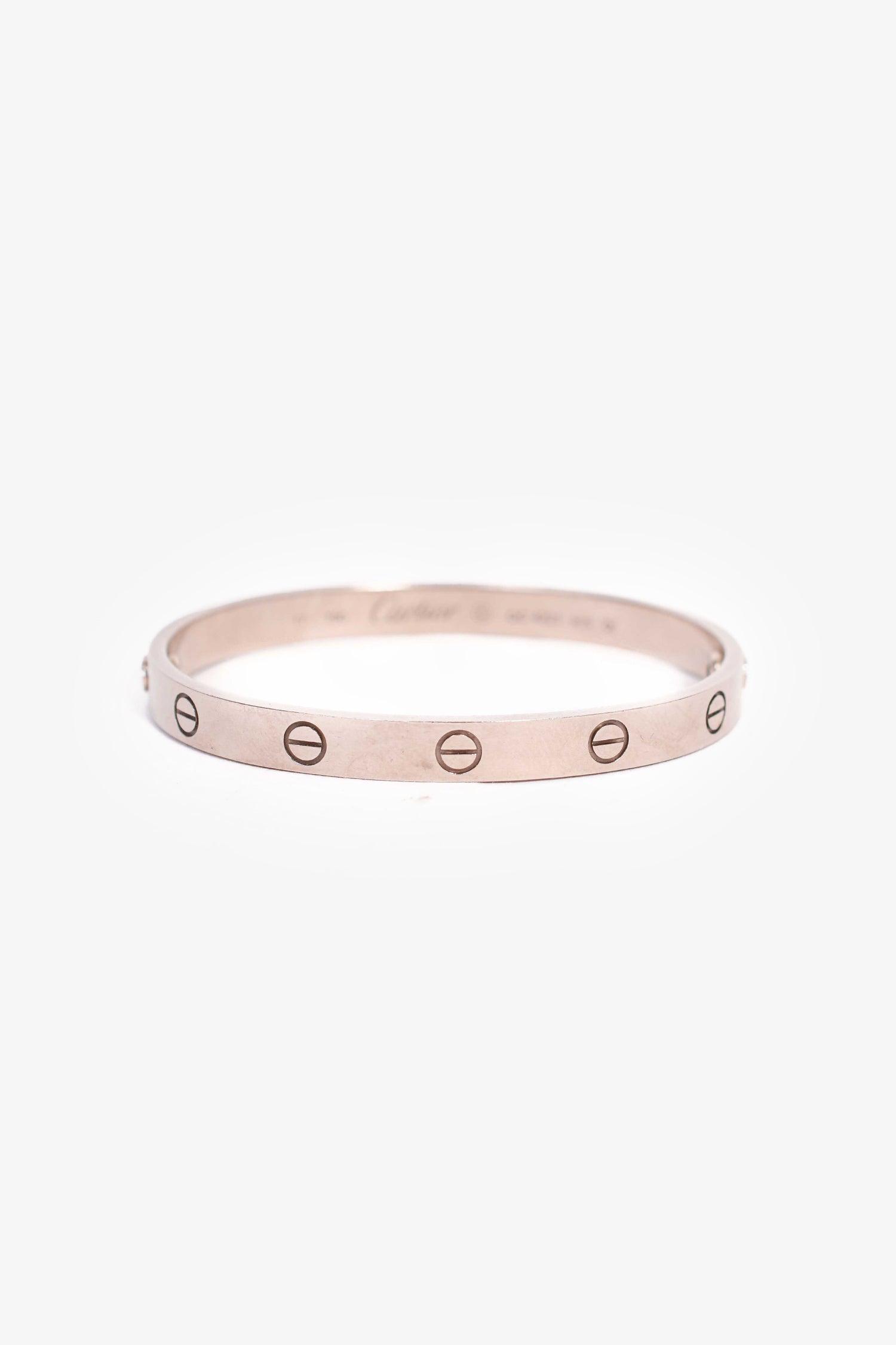 Cartier 18K White Gold Medium Model Love Bracelet Size 17