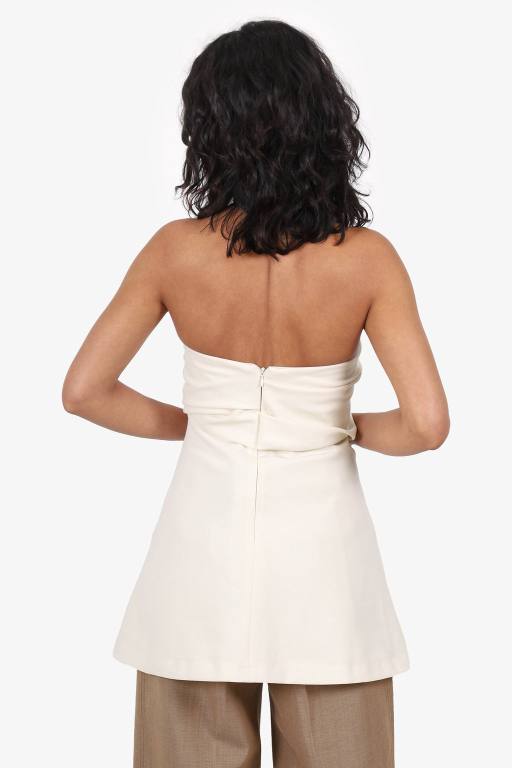 Toteme White Wool-Blend Sleeveless Top Size 32
