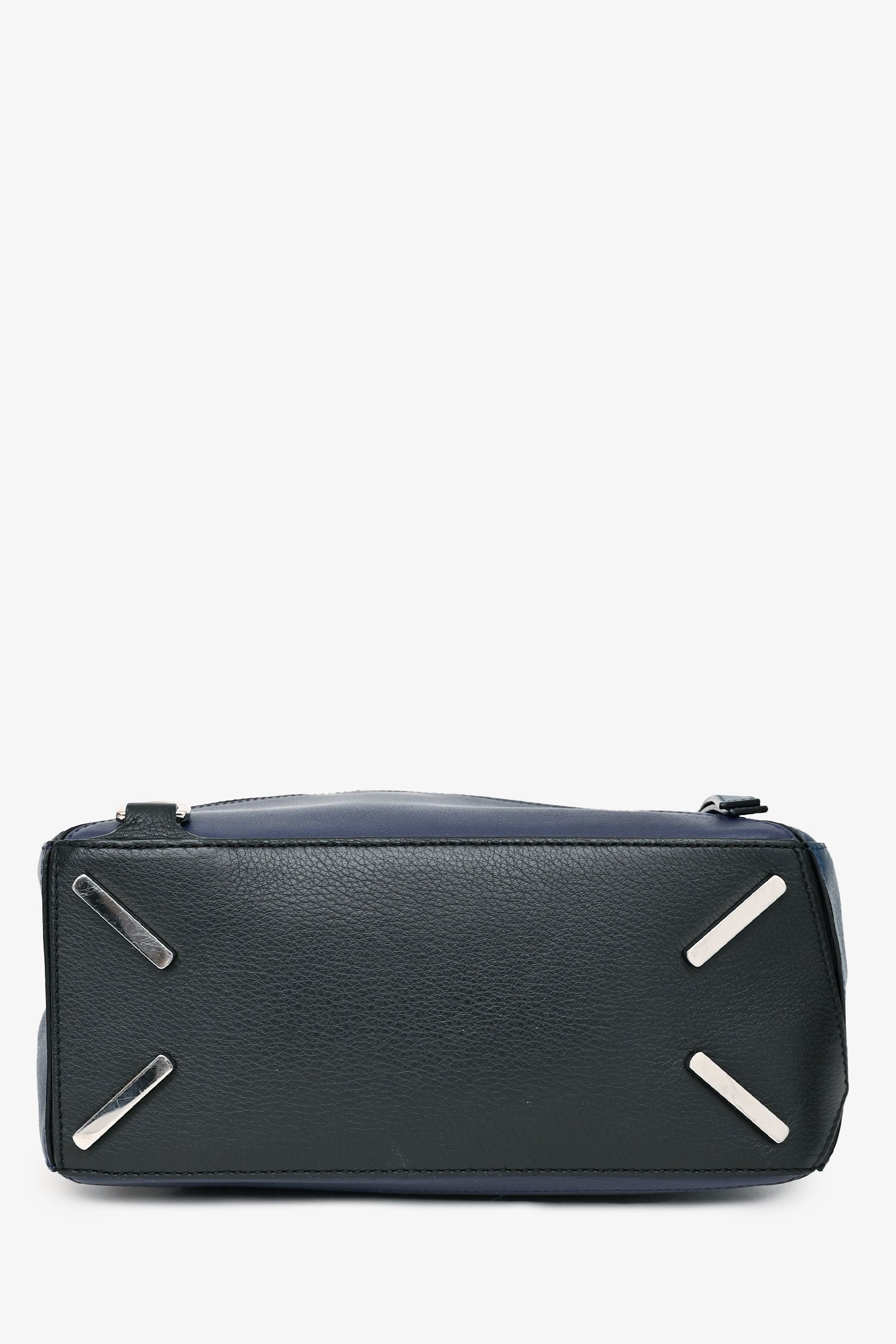 Loewe 2016 Black/Navy Small Puzzle Bag with Strap
