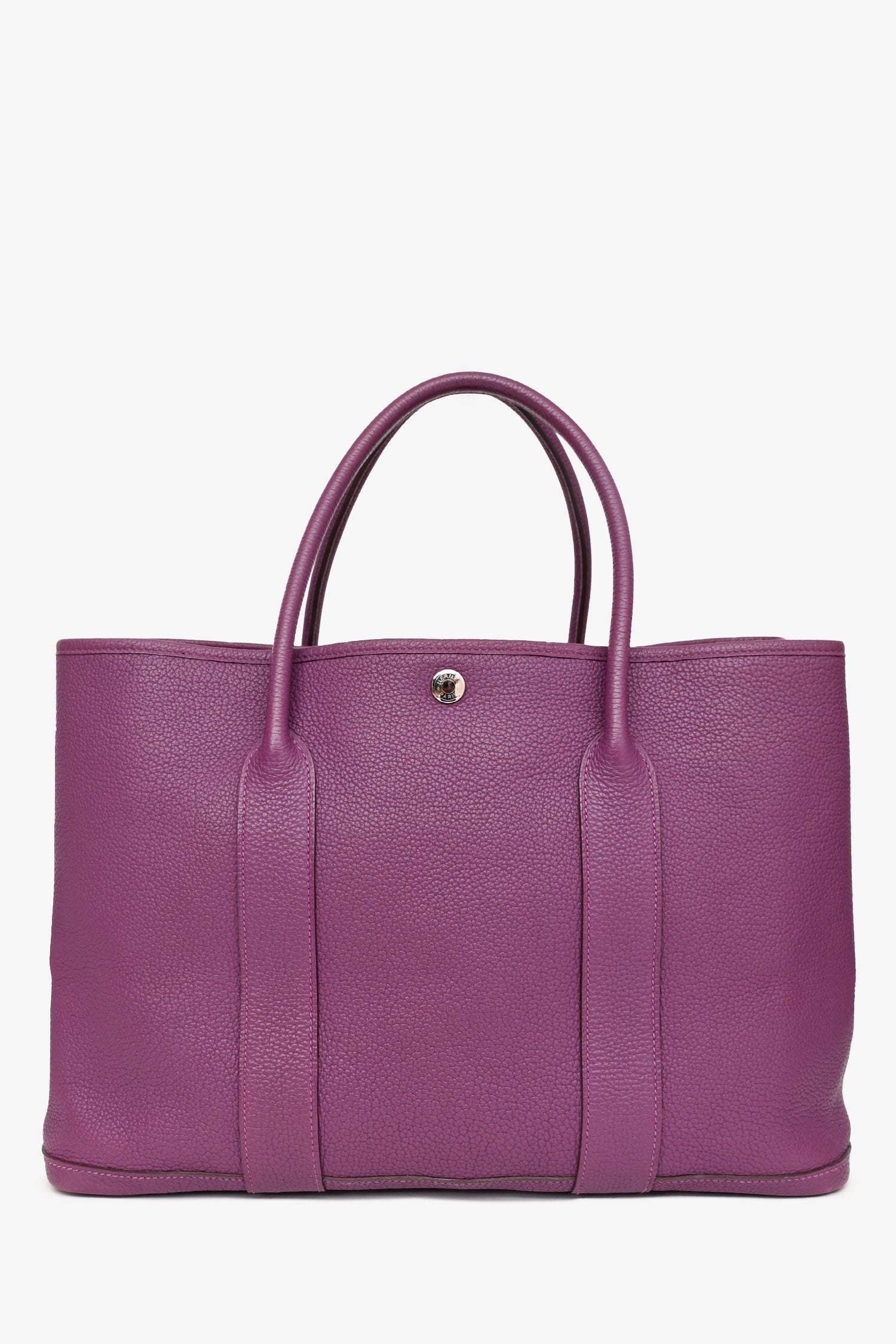 Hermès 2014 Purple Clemence Leather Garden Party 36