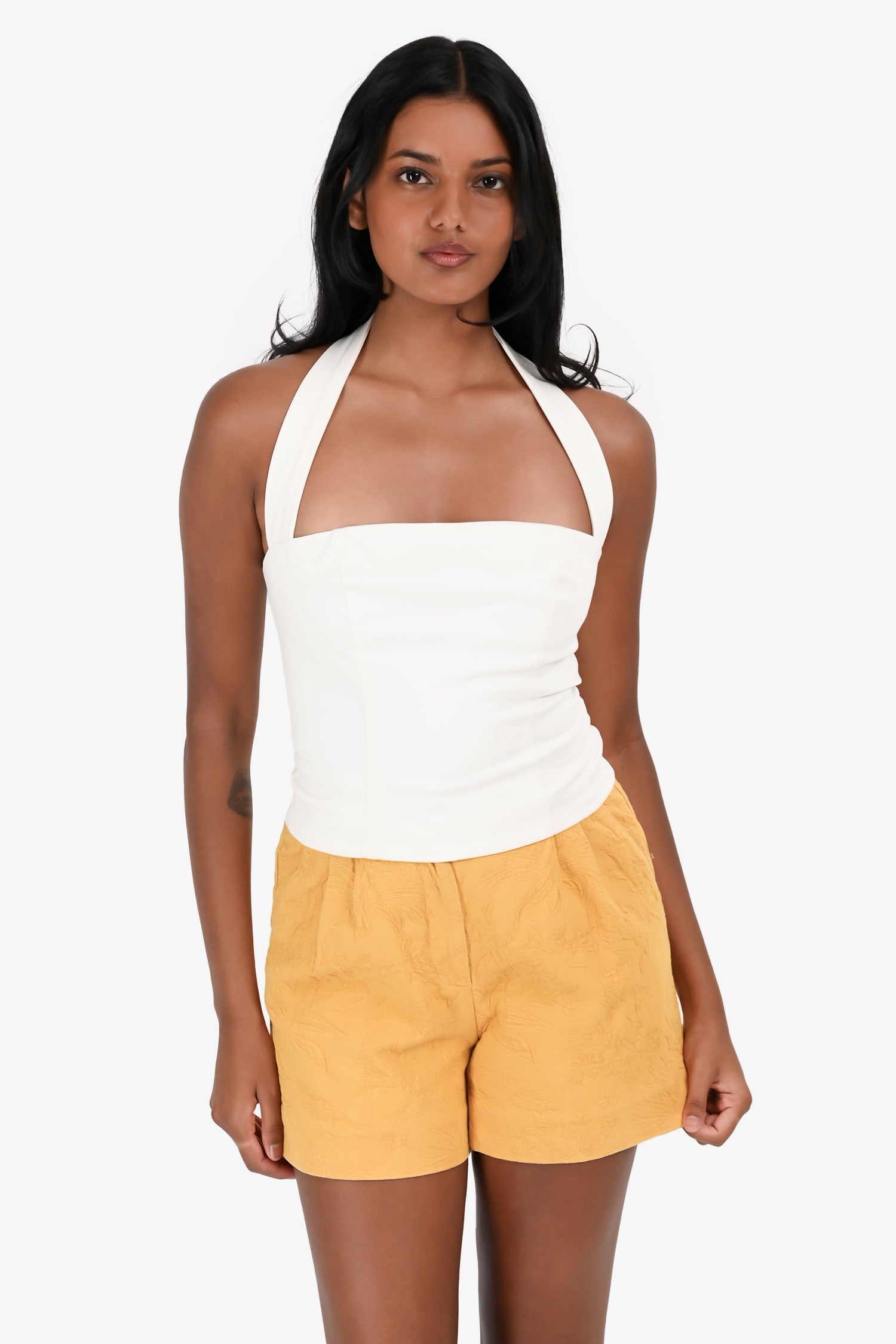 Majorelle White Halterneck Top Size XS