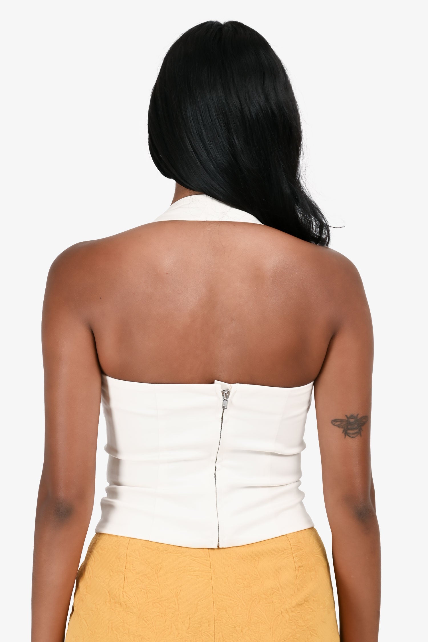 Majorelle White Halterneck Top Size XS