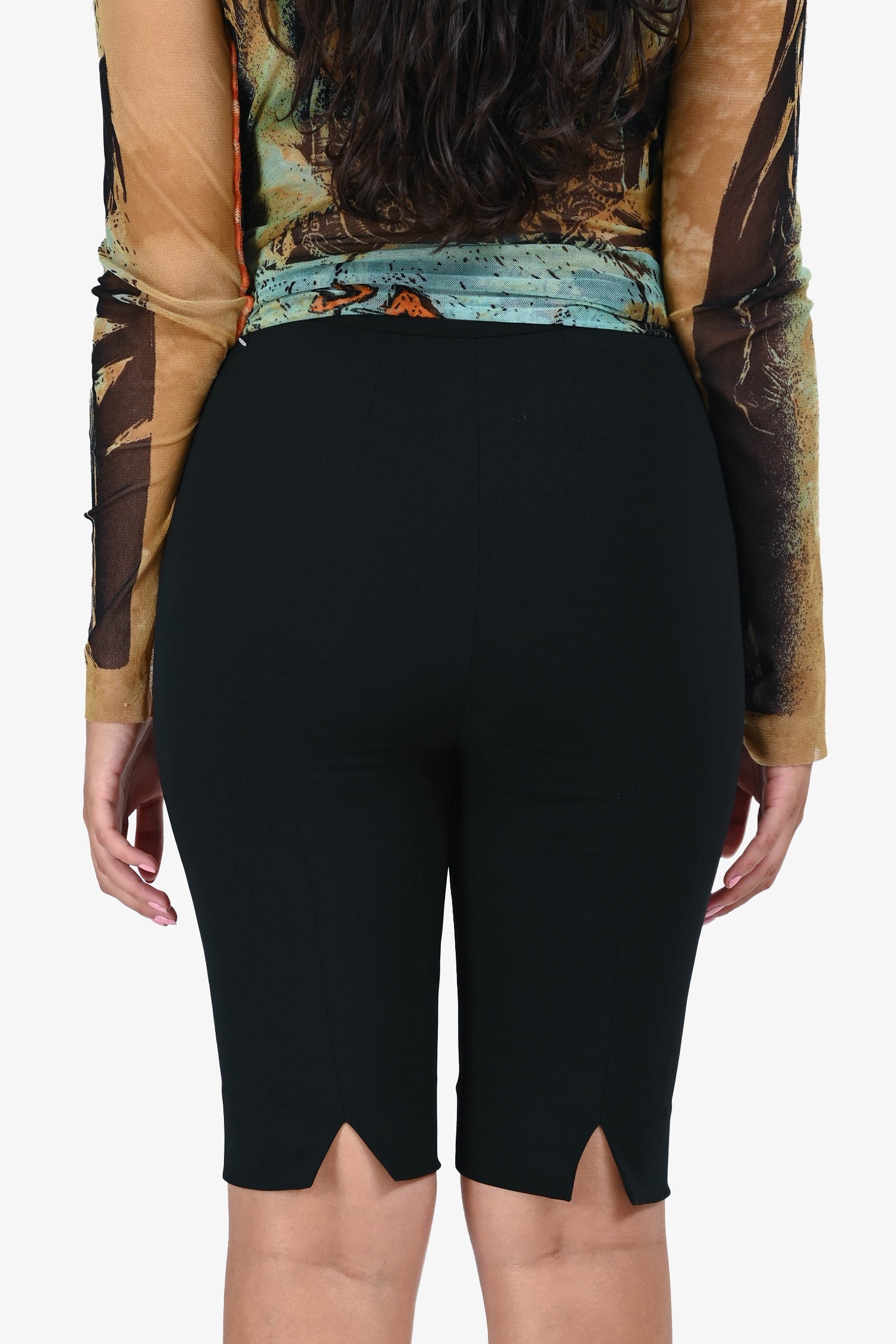 Miu Miu 2020 Black Bow Embellished Knee Length Pants Size 40