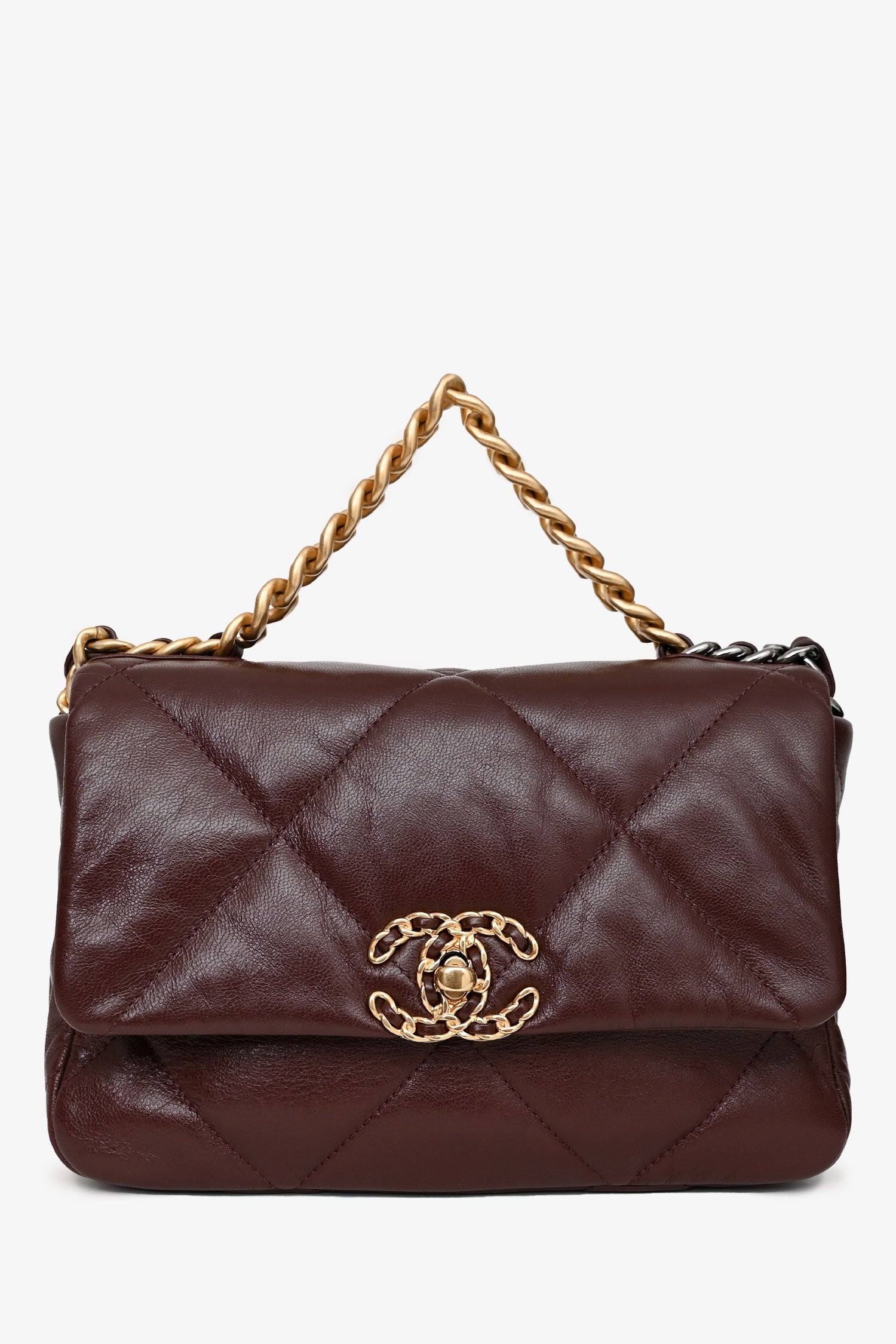 Pre-Loved Chanel™ 2019-30 Brown Leather Chanel 19 Shoulder Bag