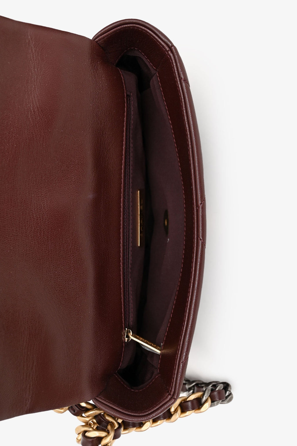 Pre-Loved Chanel™ 2019-30 Brown Leather Chanel 19 Shoulder Bag