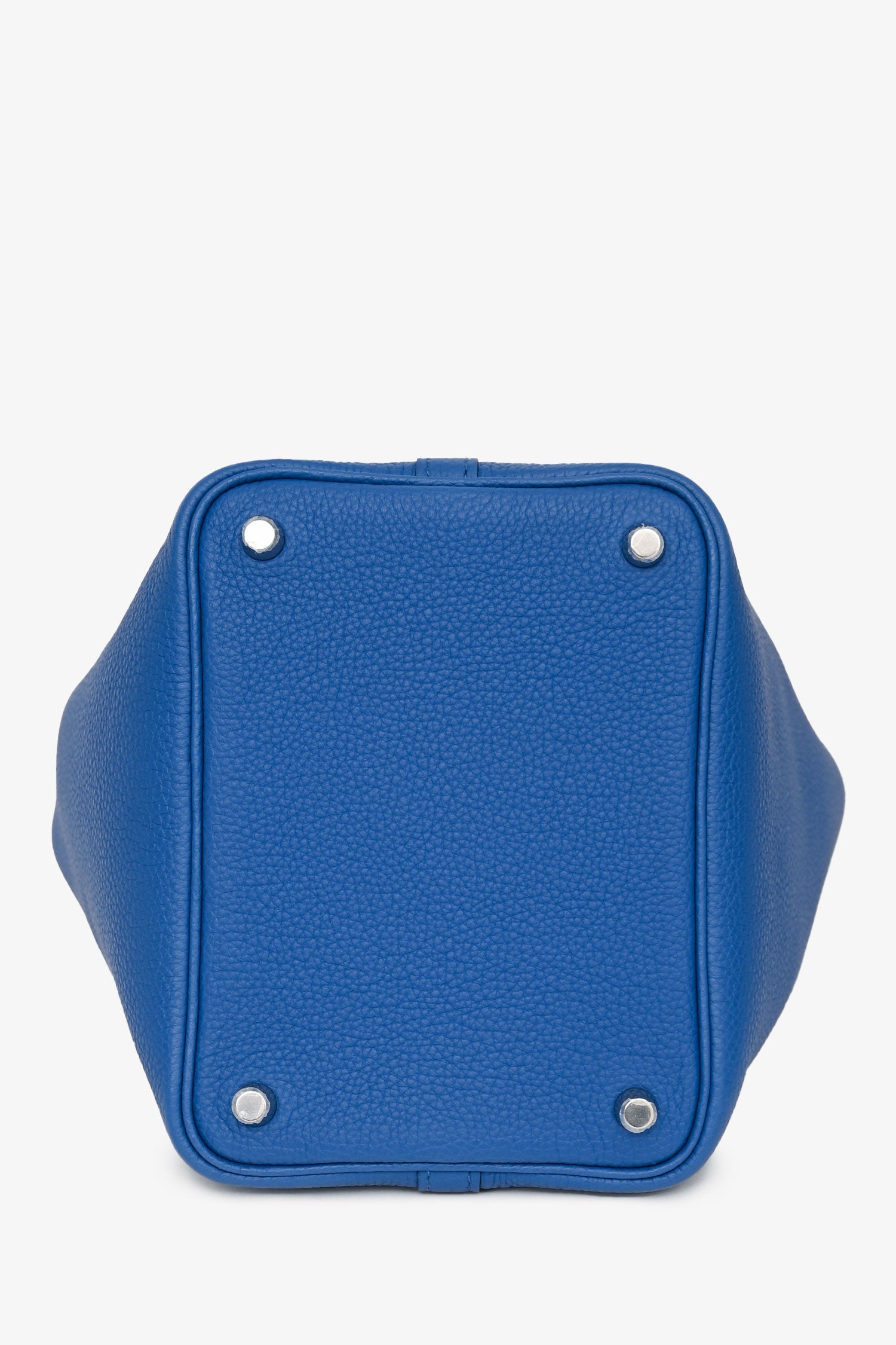 Hermès 2021 Bleu France Clemence Leather Picotin 18 PHW