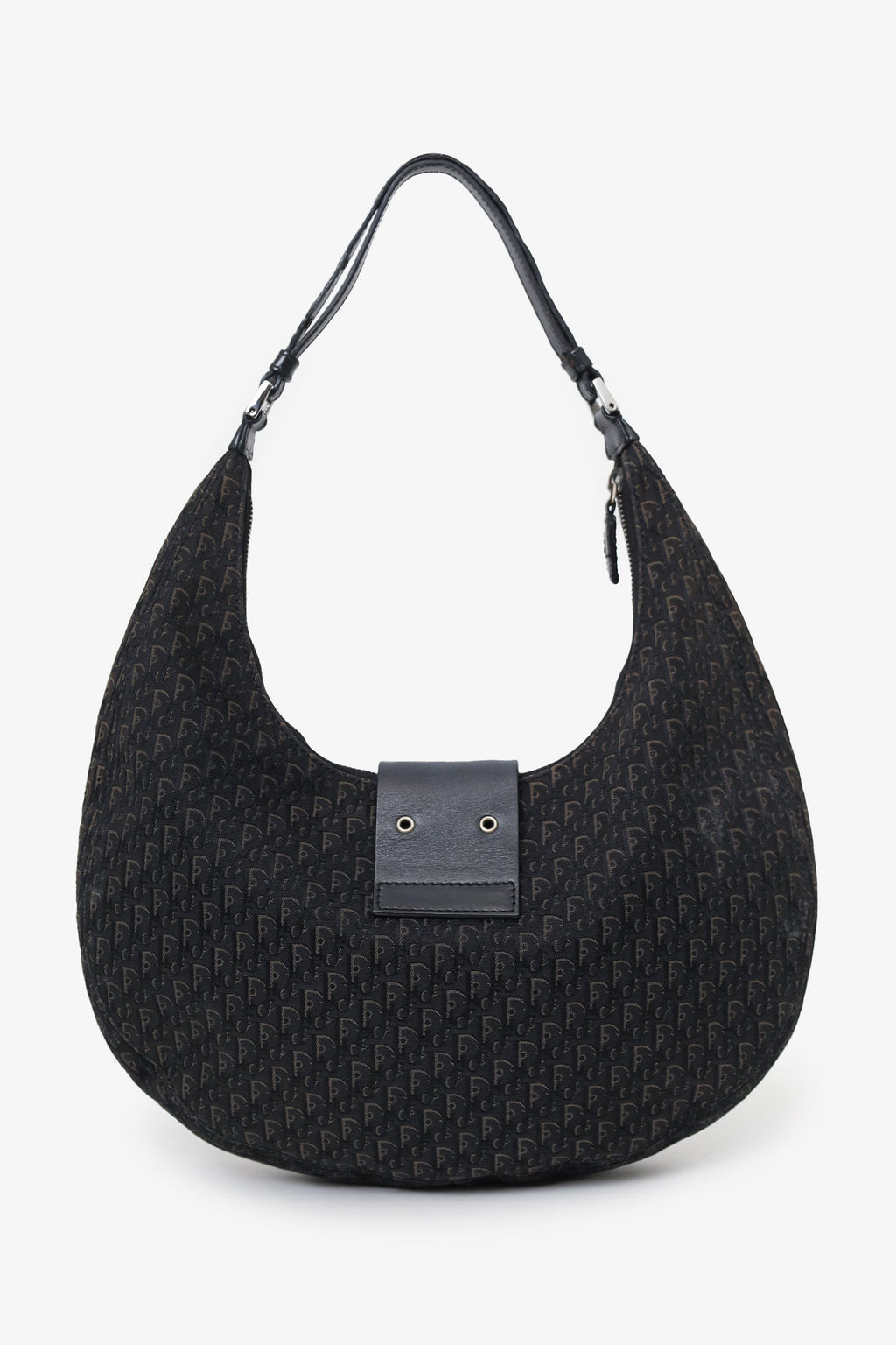 Christian Dior 2005 Black Diorissimo Canvas and Leather Street Chic Crossbody