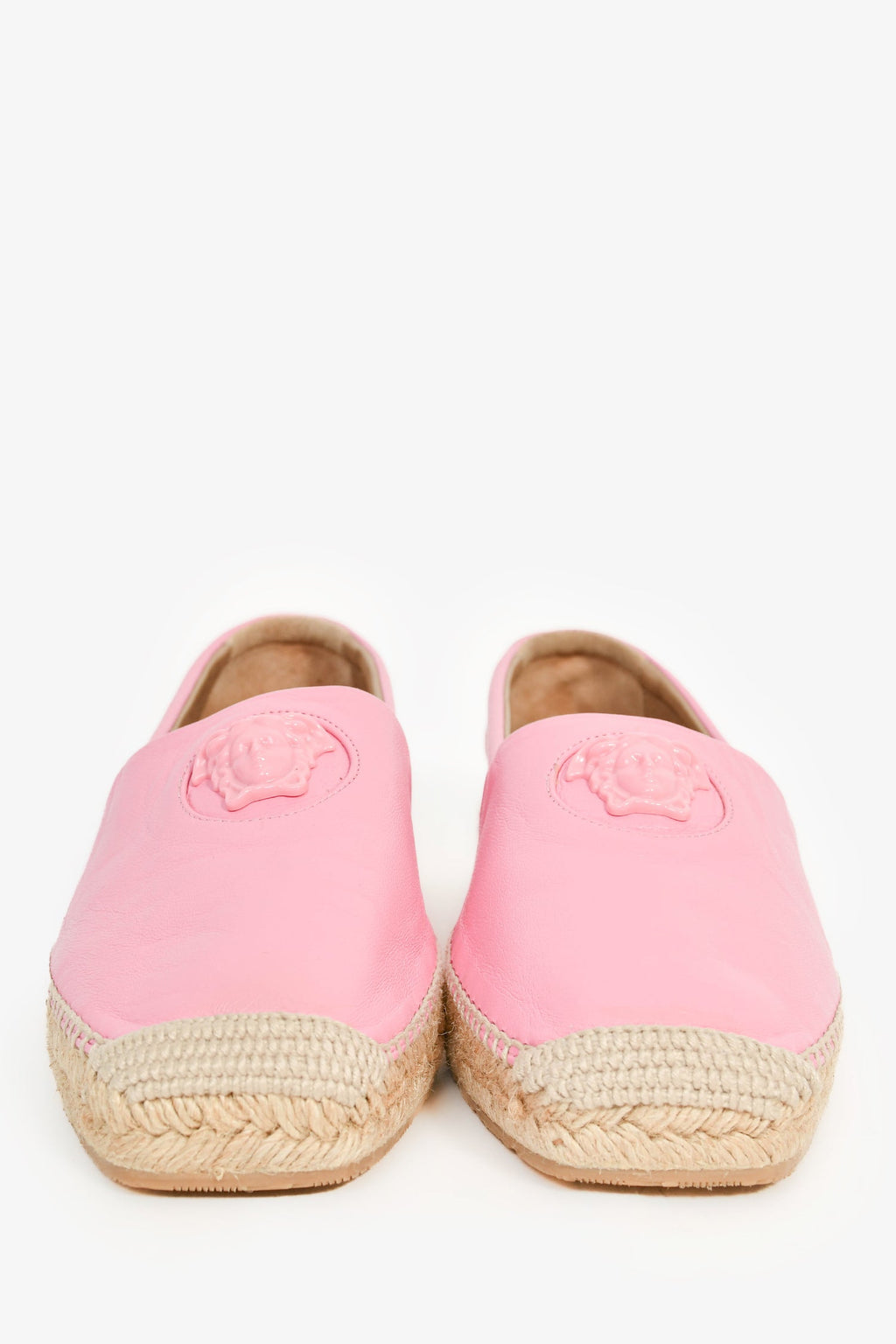 Versace Pink Medusa Head Espadrilles Size 39.5
