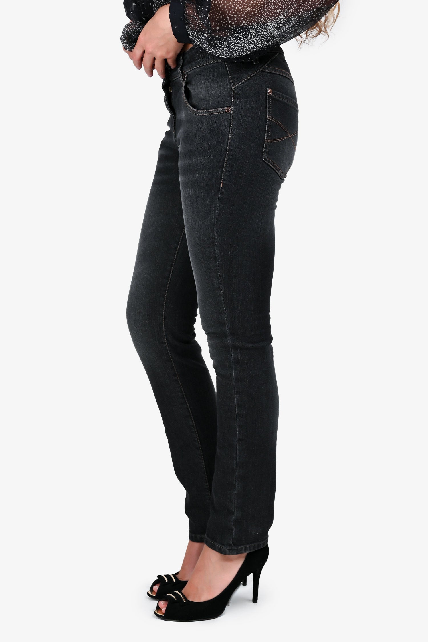 Brunello Cucinelli Grey Wash Skinny Fit Jeans Size 4