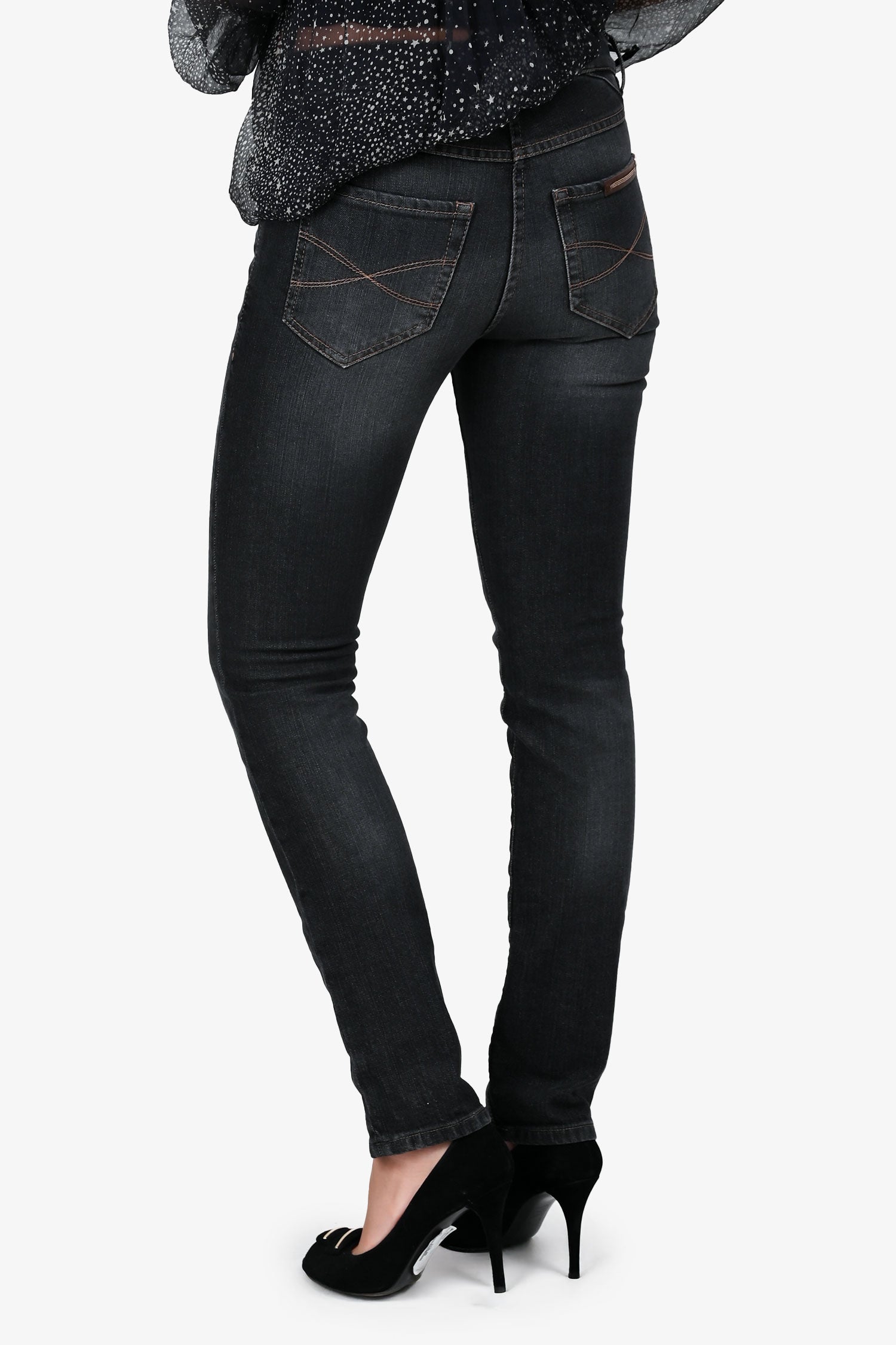 Brunello Cucinelli Grey Wash Skinny Fit Jeans Size 4