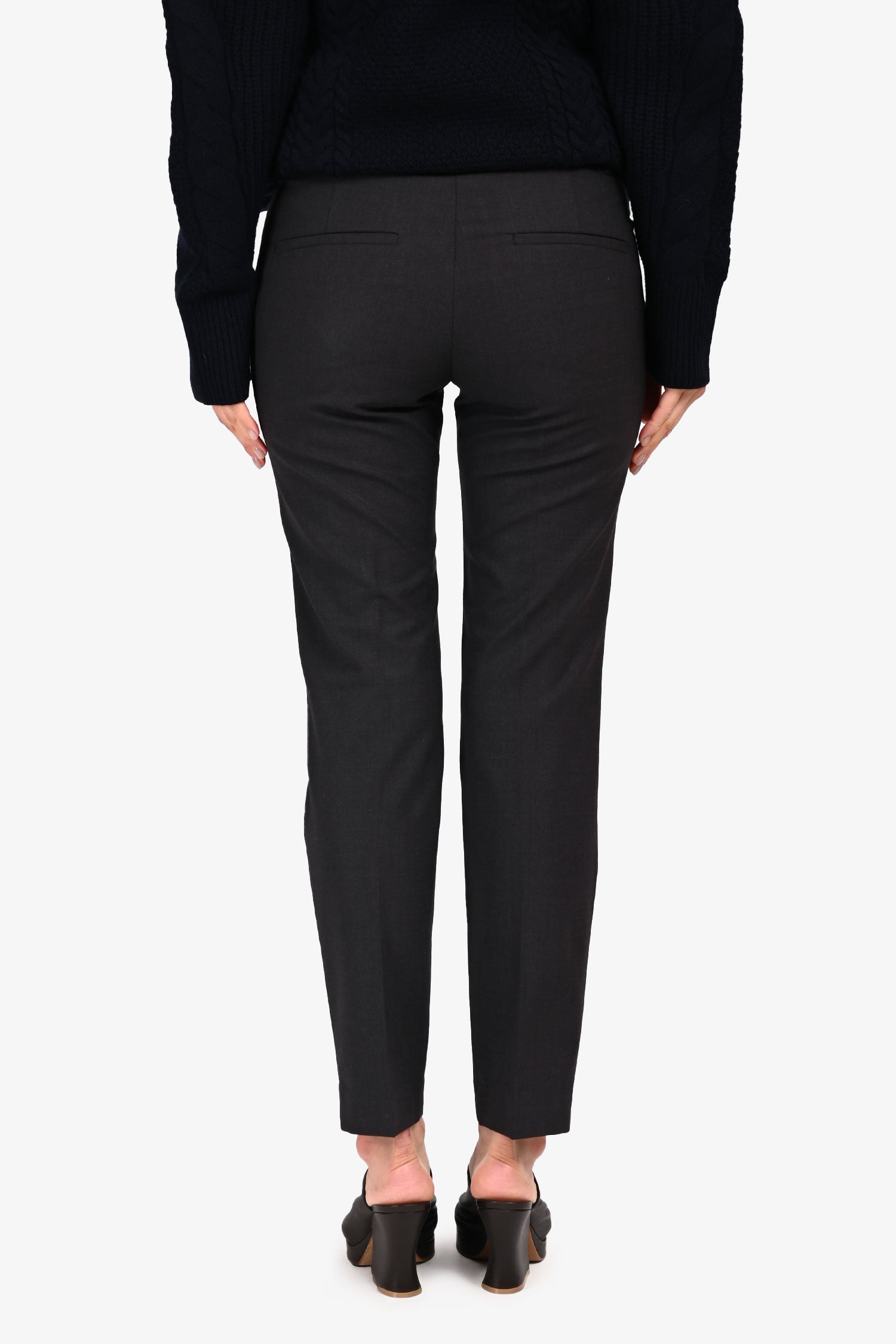 Brunello Cucinelli Dark Grey Beaded Pocket Trousers Size 2