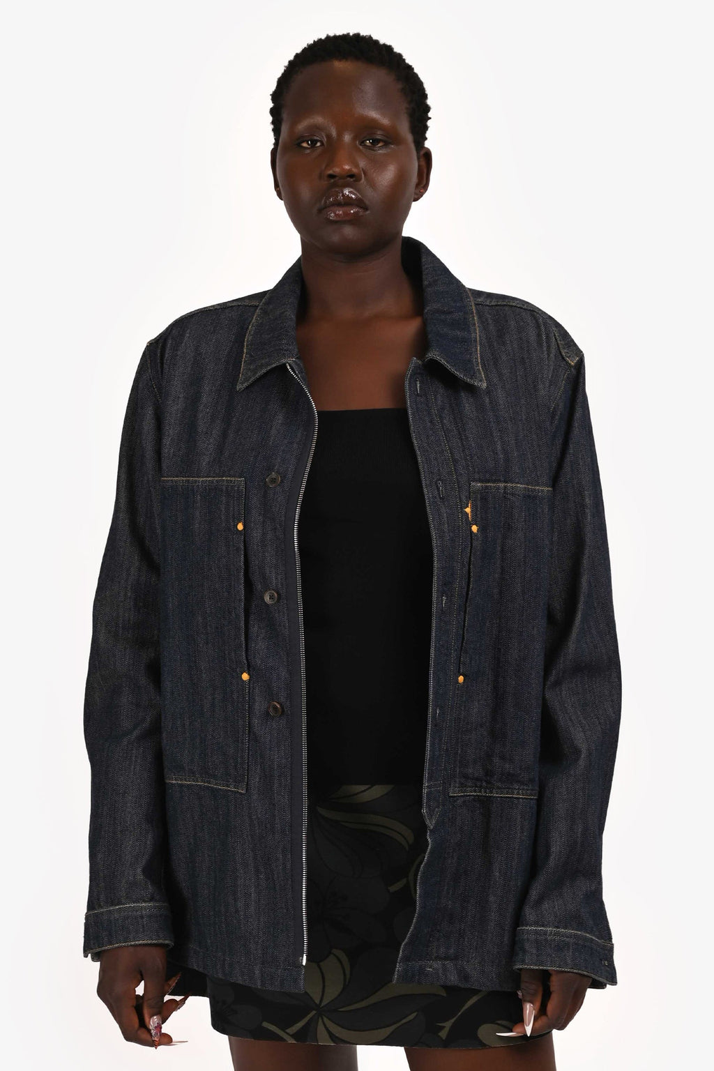 Louis Vuitton Indigo Denim Zip Jacket Size 56 Mens